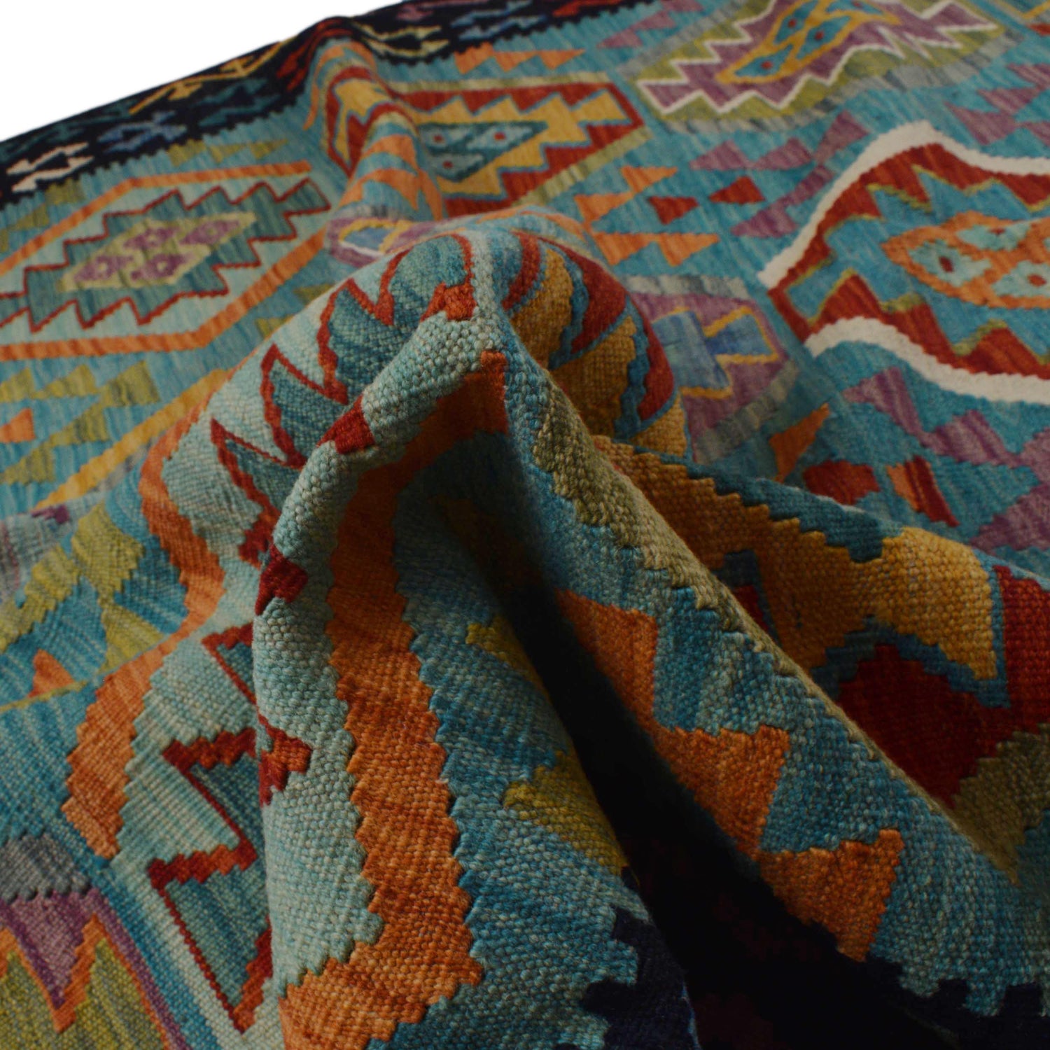 Handmade Vegetable Kelim 5' 11" x 8' 4" (ft) - No. P36084