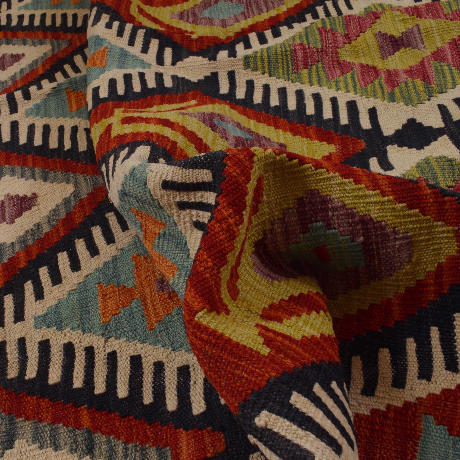 Handmade Vegetable Kilim 5' 9" x 7' 10" (ft) - No. P36085