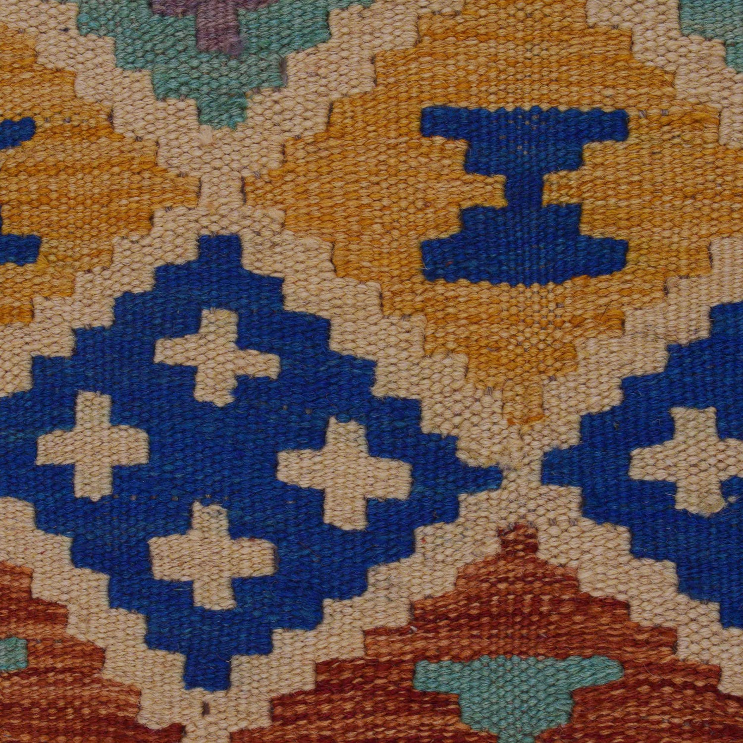 Handmade Vegetable Kelim 3' 5" x 4' 11" (ft) - No. P36087