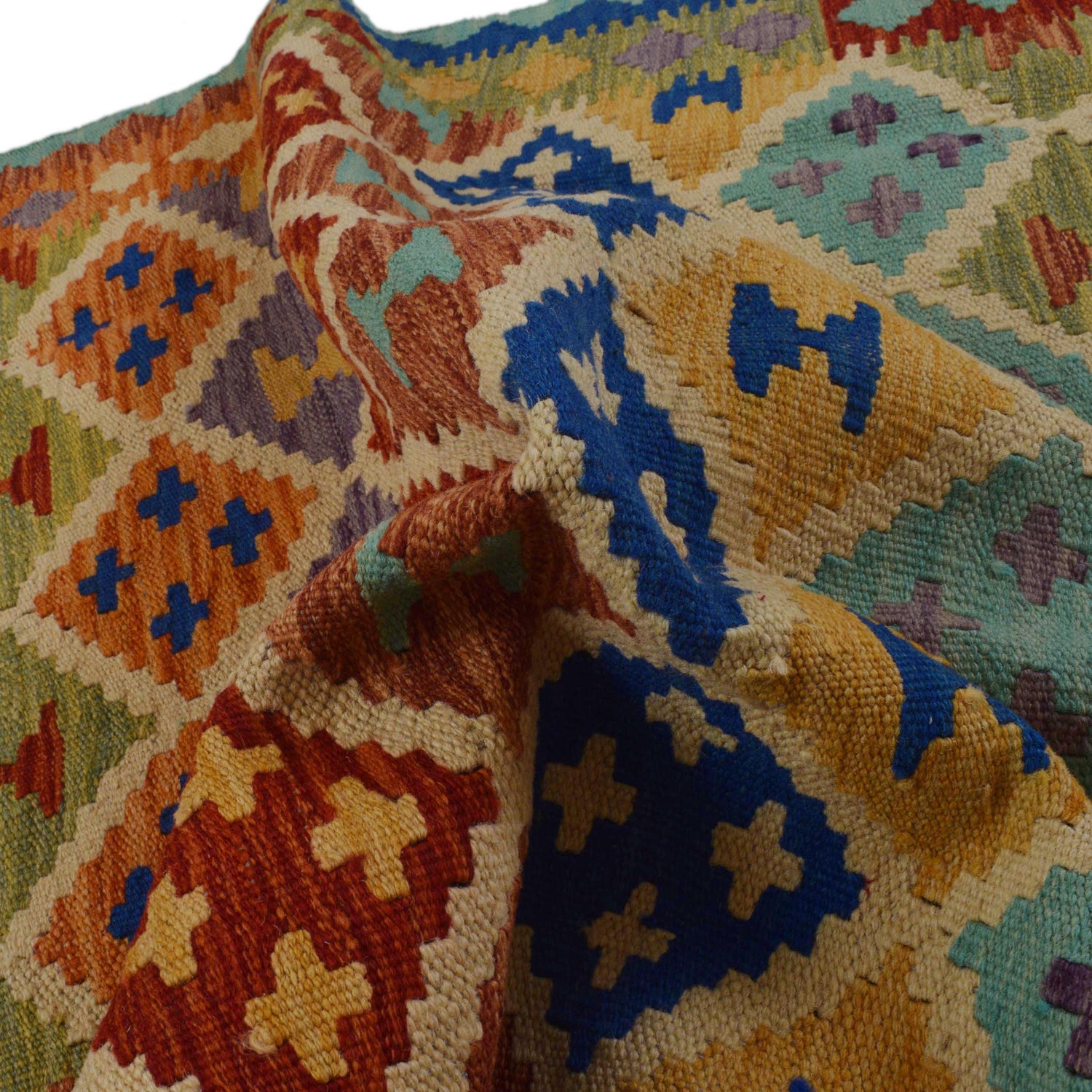 Handmade Vegetable Kelim 3' 5" x 4' 11" (ft) - No. P36087