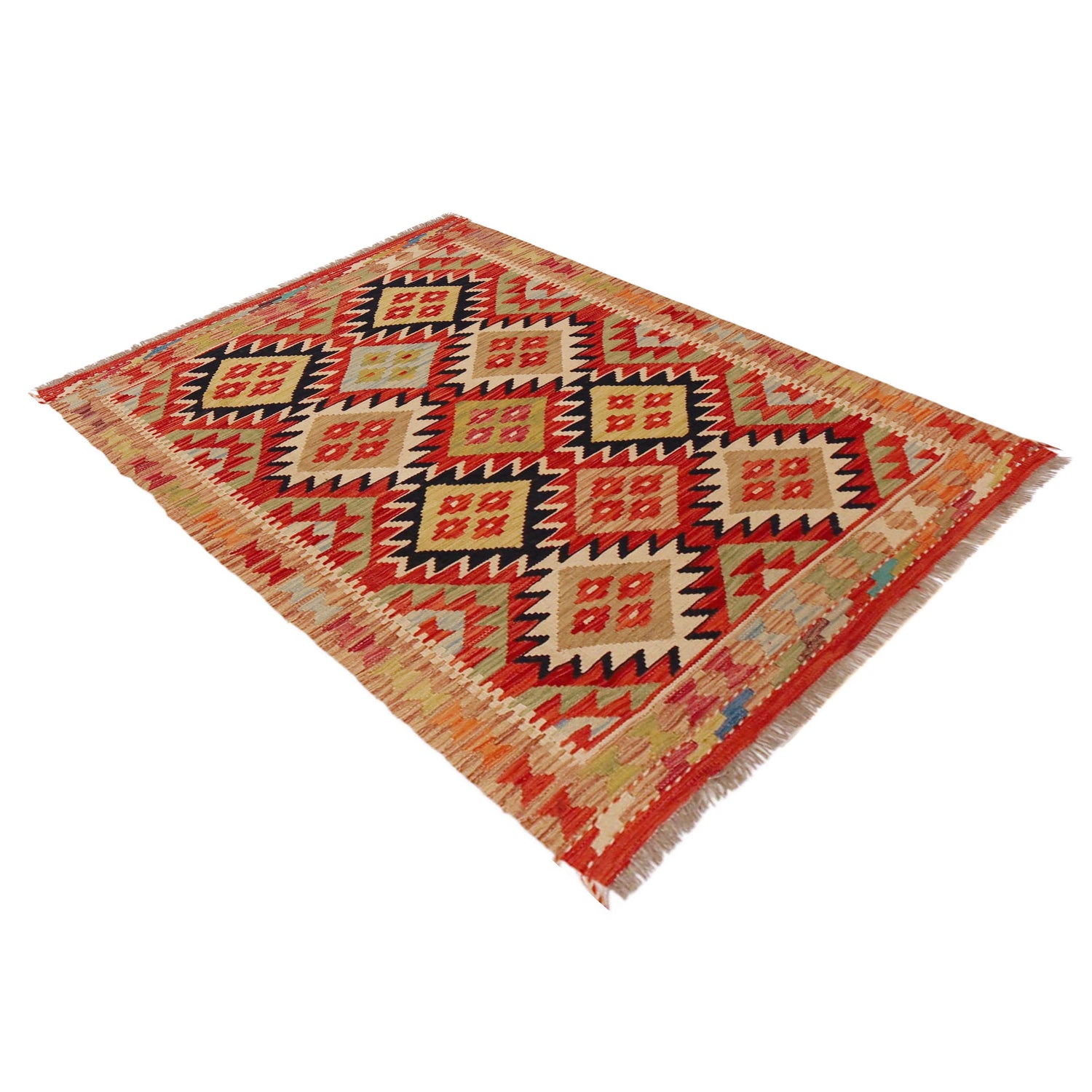 Handmade Vegetable Kilim 3' 3" x 5' 0" (ft) - No. P36090