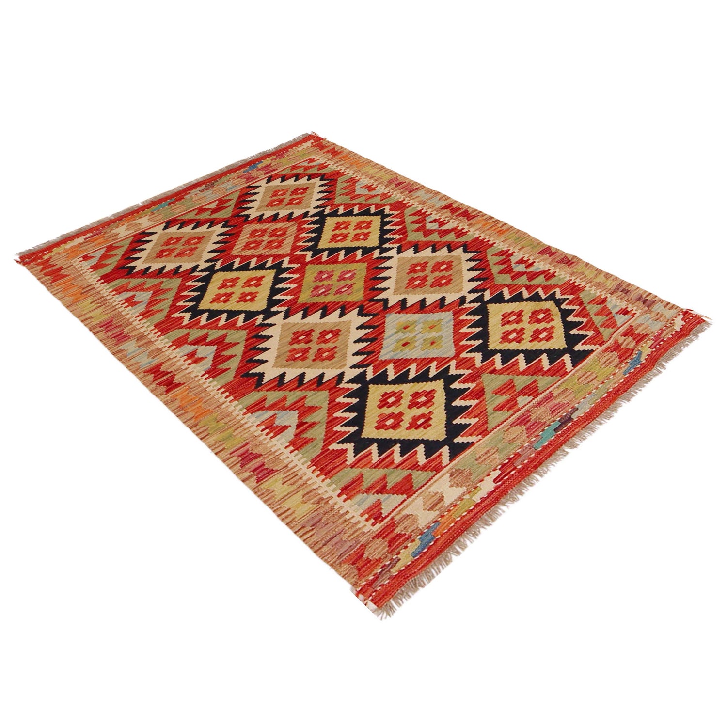 Handmade Vegetable Kilim 3' 3" x 5' 0" (ft) - No. P36090
