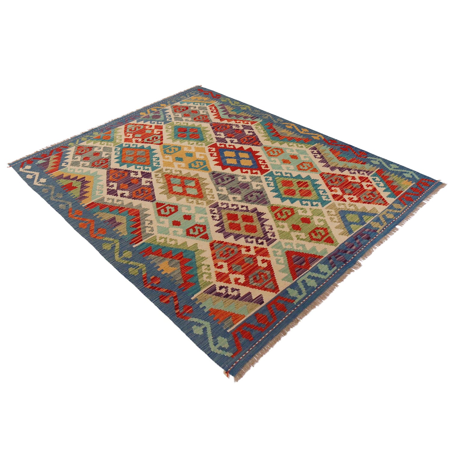 Handmade Vegetable Kilim 5' 0" x 6' 9" (ft) - No. P36099