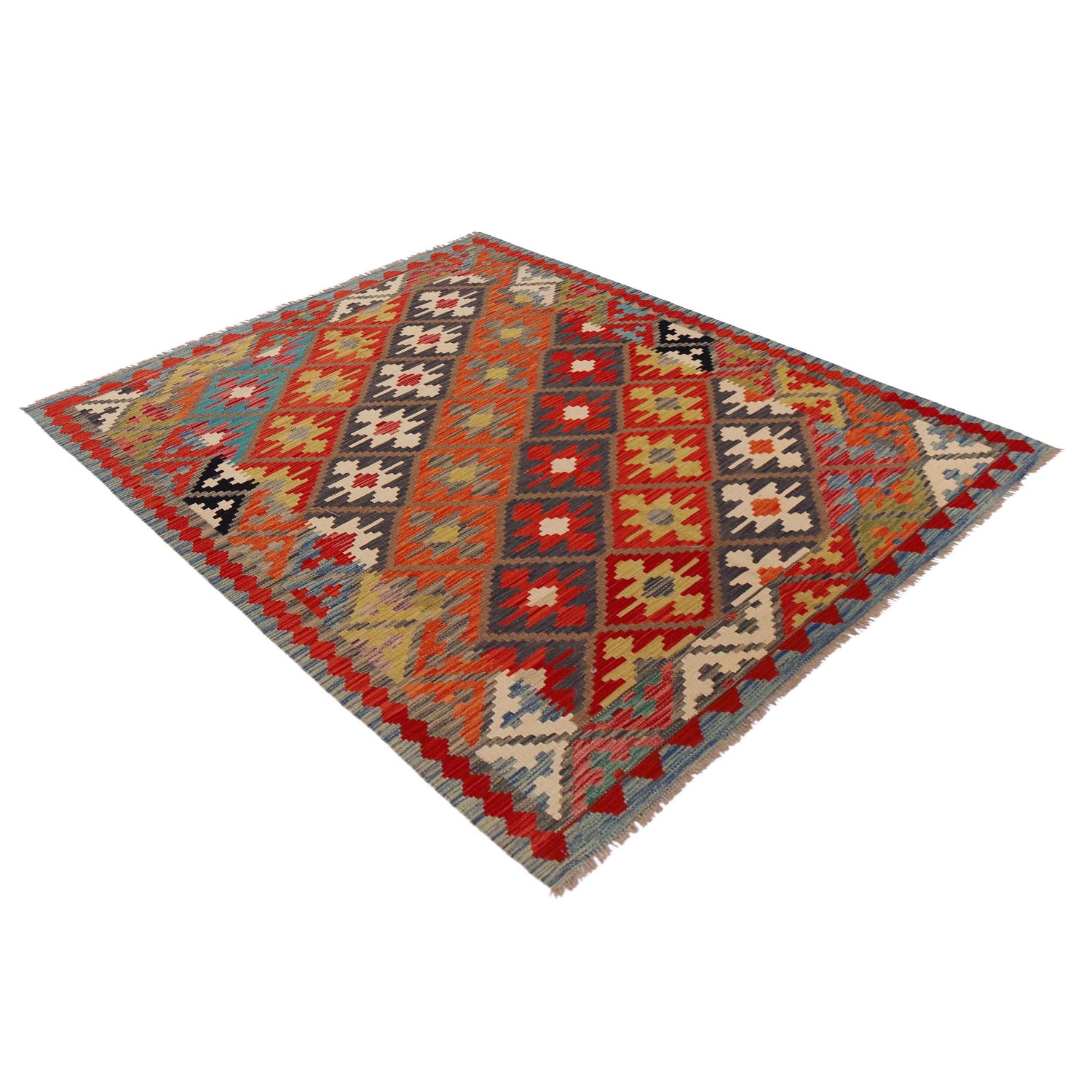 Handmade Vegetable Kilim 4' 11" x 6' 6" (ft) - No. P36102
