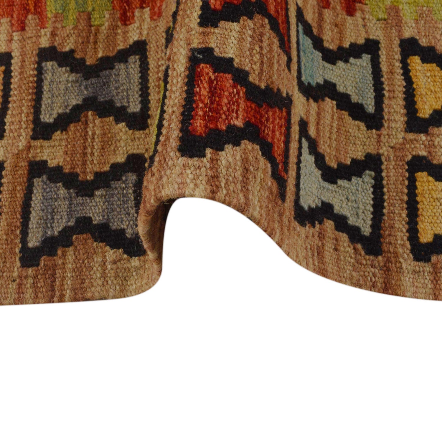 Handmade Vegetable Kelim 4' 4" x 5' 9" (ft) - No. P36105