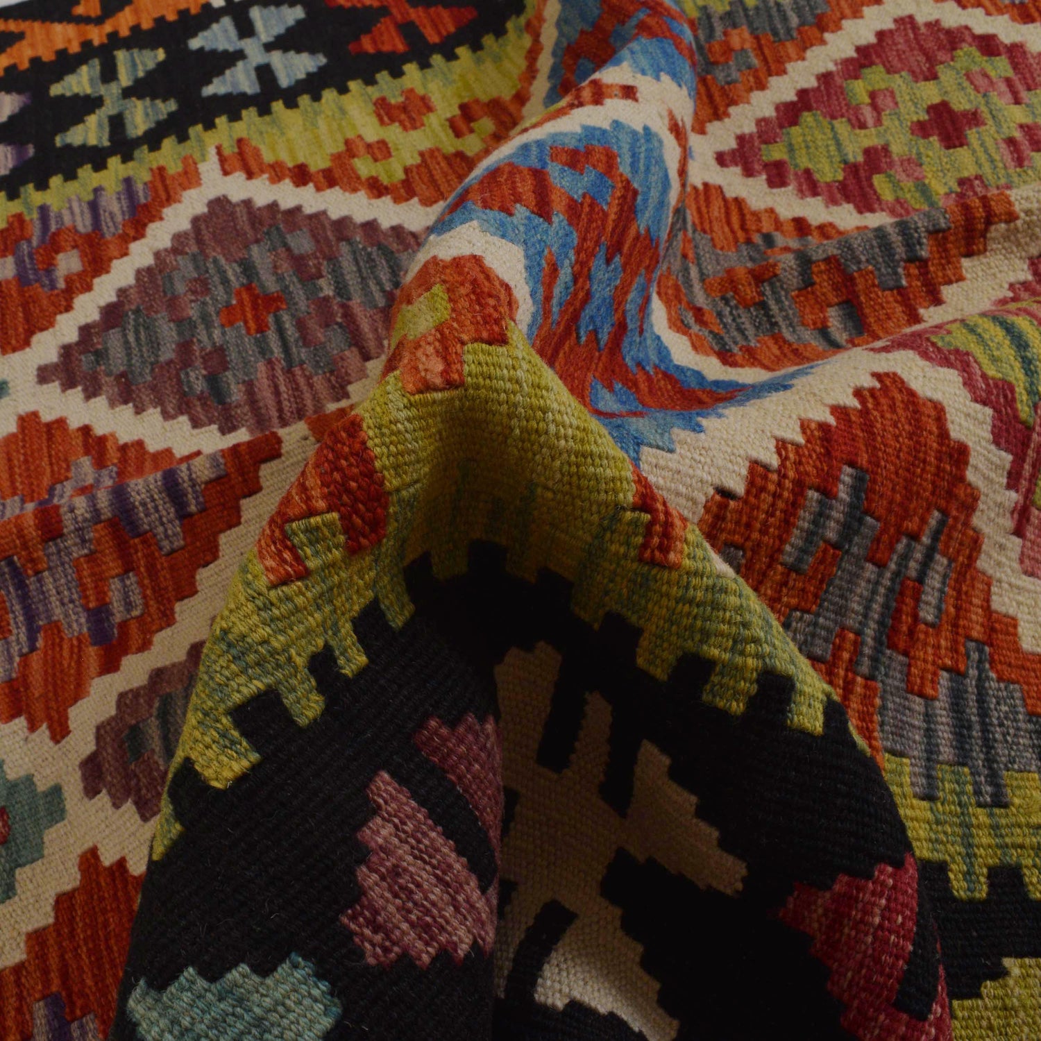 Handmade Vegetable Kilim 4' 1" x 5' 7" (ft) - No. P36108