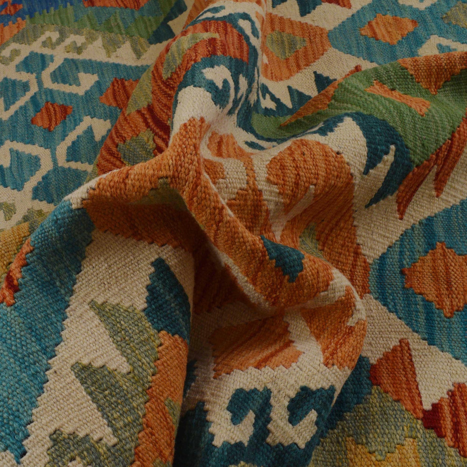 Handmade Vegetable Kilim 4' 0" x 5' 10" (ft) - No. P36110