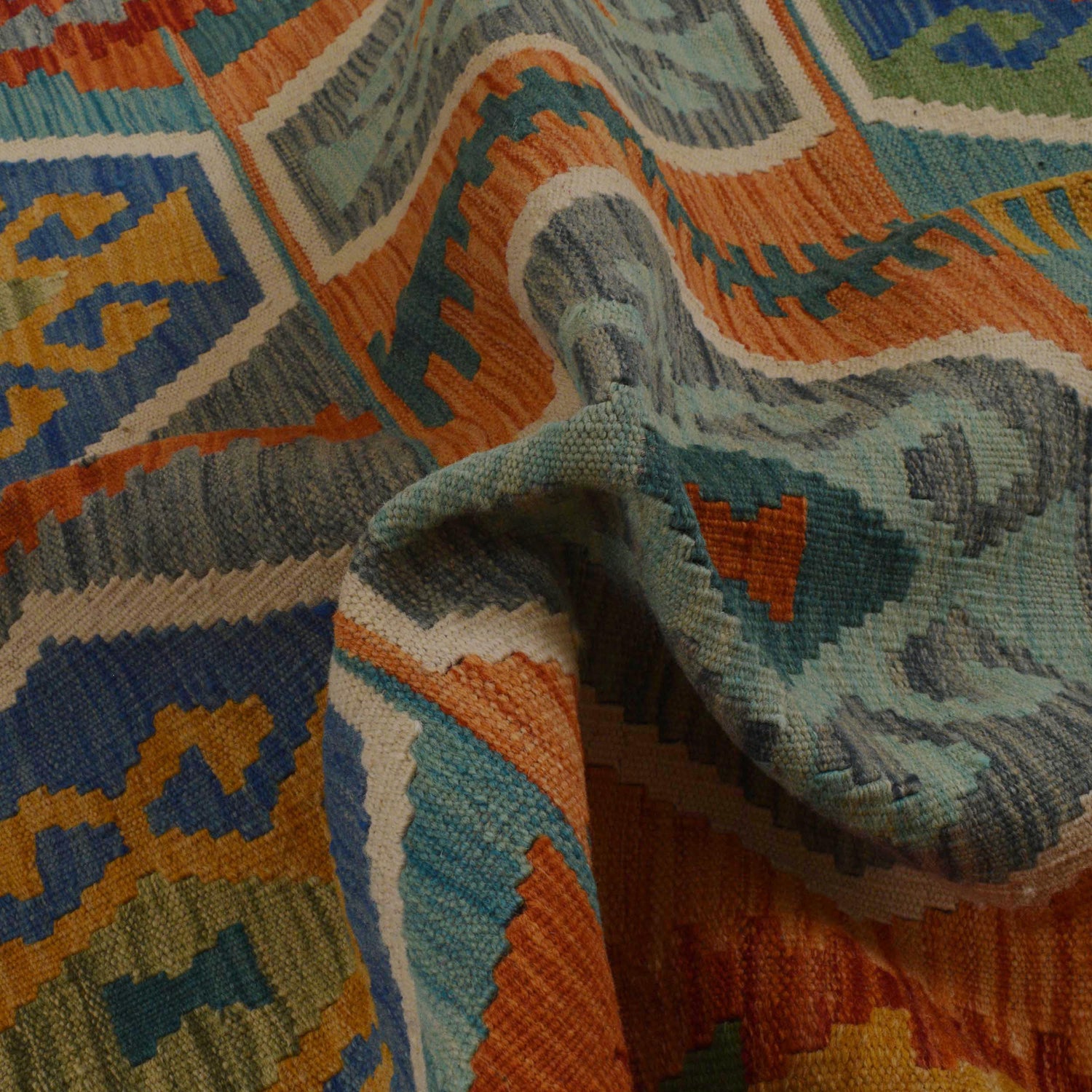 Handmade Vegetable Kelim 4' 0" x 6' 4" (ft) - No. P36111