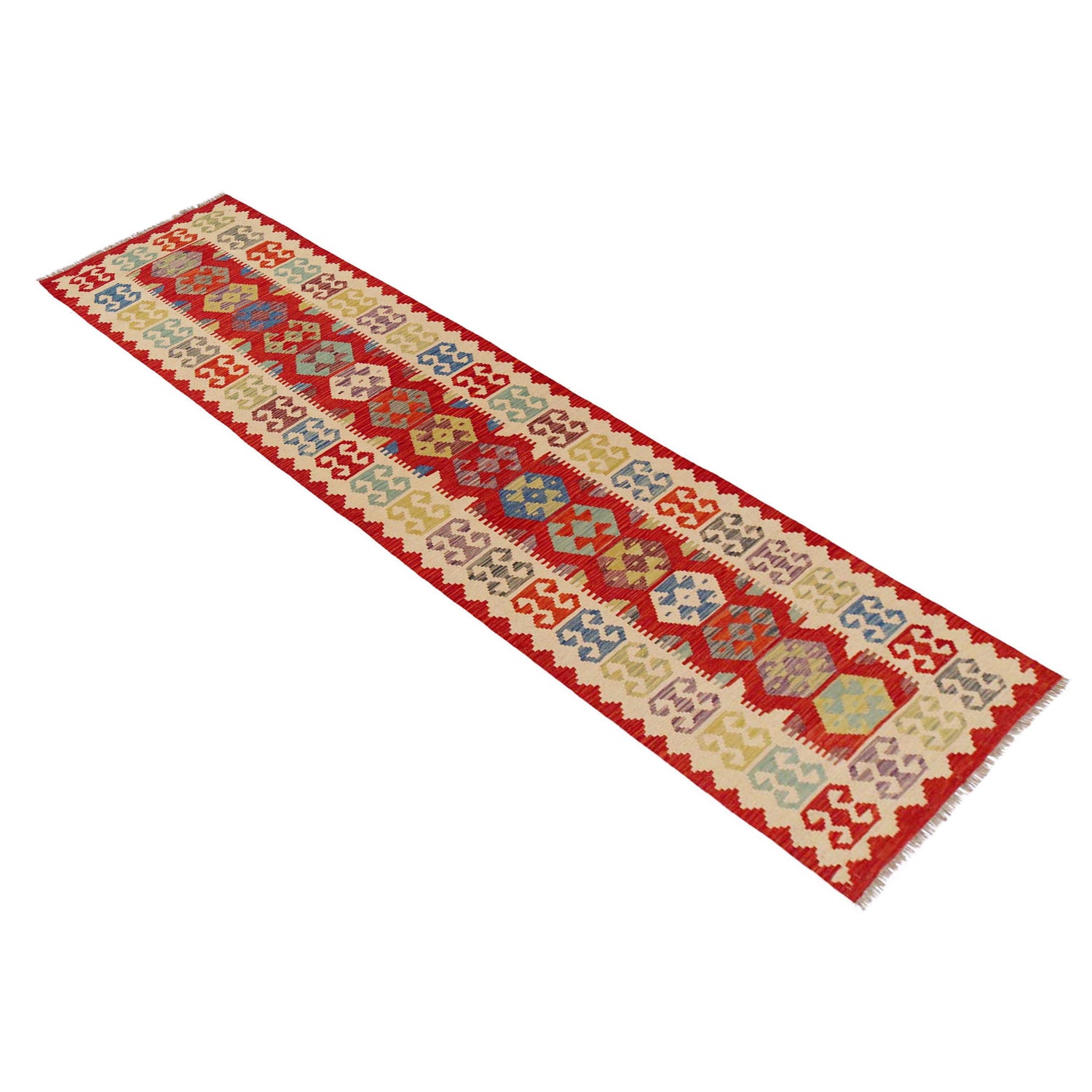 Vegetable Kelim Runner 2' 10" x 12' 11" (ft) - No. P36114