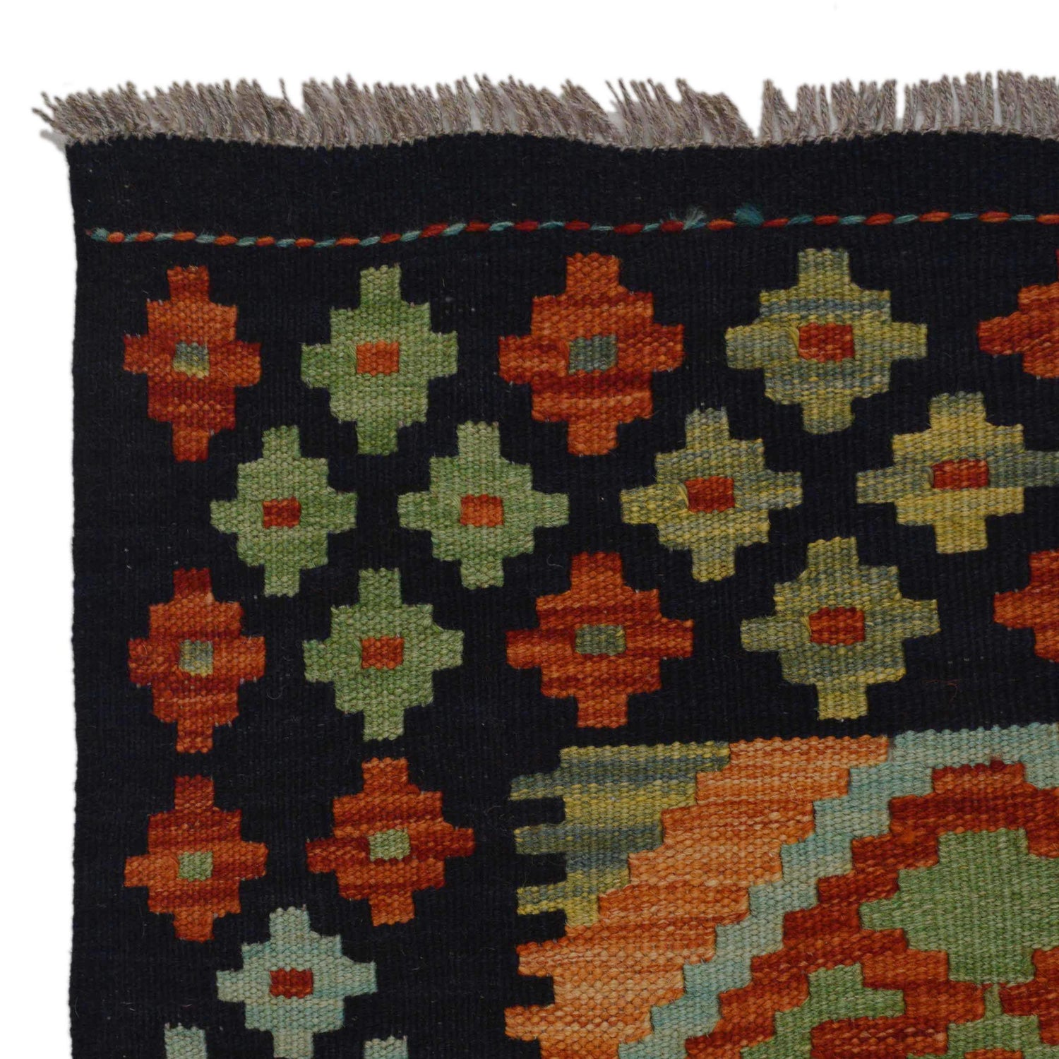 Handmade Vegetable Kelim 4' 1" x 5' 6" (ft) - No. P36115