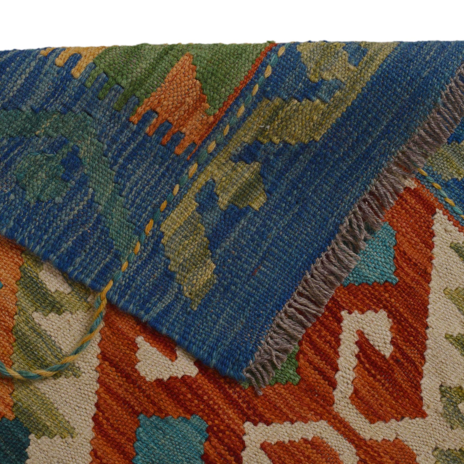 Handmade Vegetable Kelim 4' 0" x 5' 10" (ft) - No. P36117