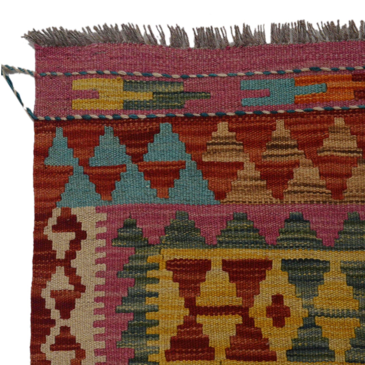 Handmade Vegetable Kilim 4' 1" x 6' 2" (ft) - No. P36120