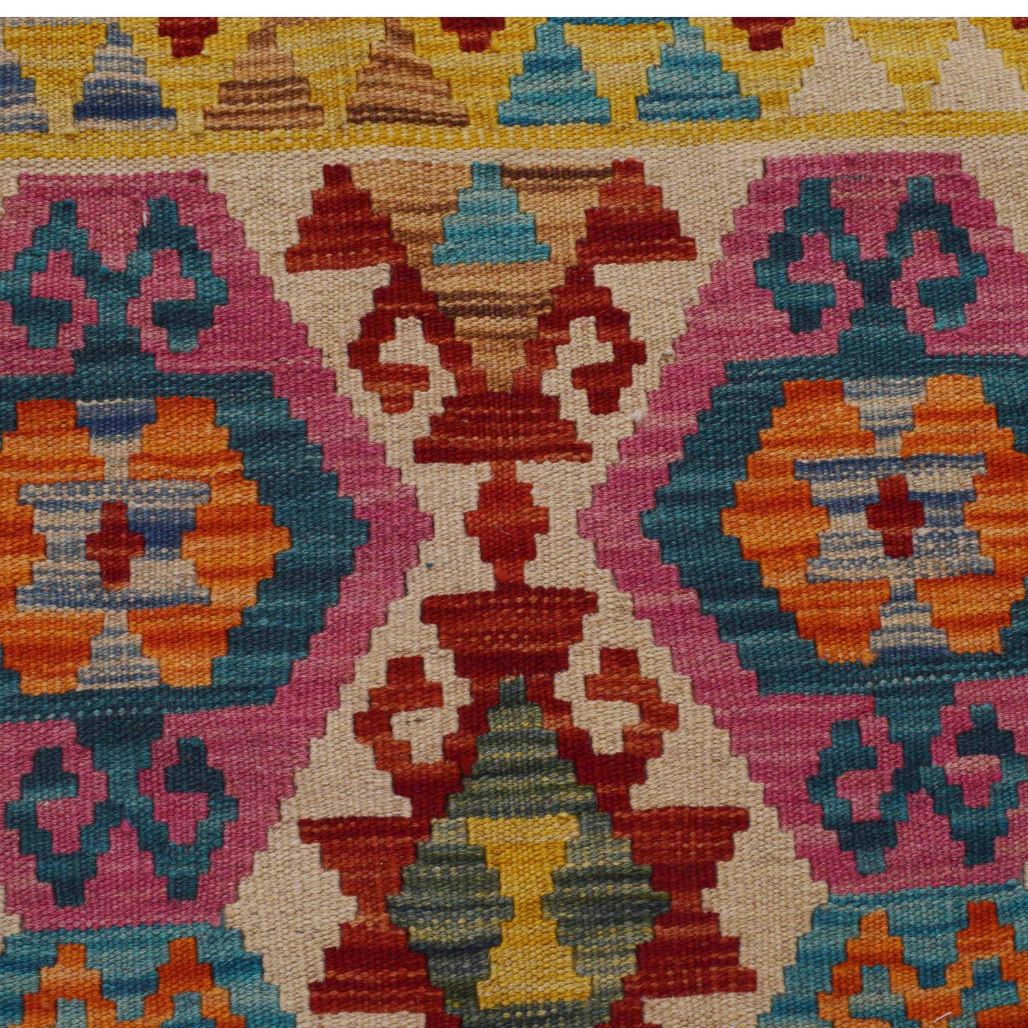 Handmade Vegetable Kilim 4' 1" x 6' 2" (ft) - No. P36120