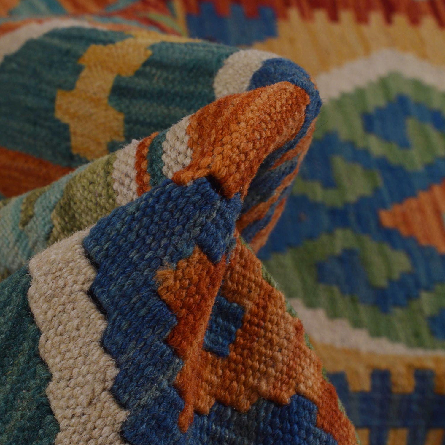 Handmade Vegetable Kelim 4' 0" x 6' 2" (ft) - No. P36121