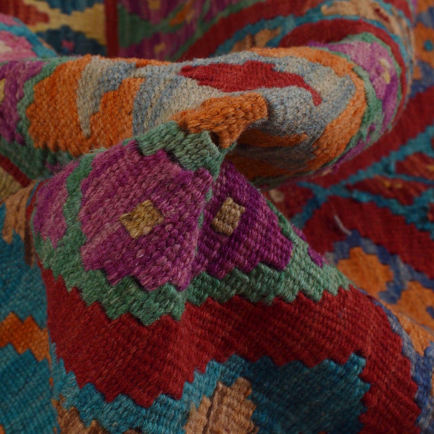 Handmade Vegetable Kilim 4' 2" x 6' 7" (ft) - No. P36125