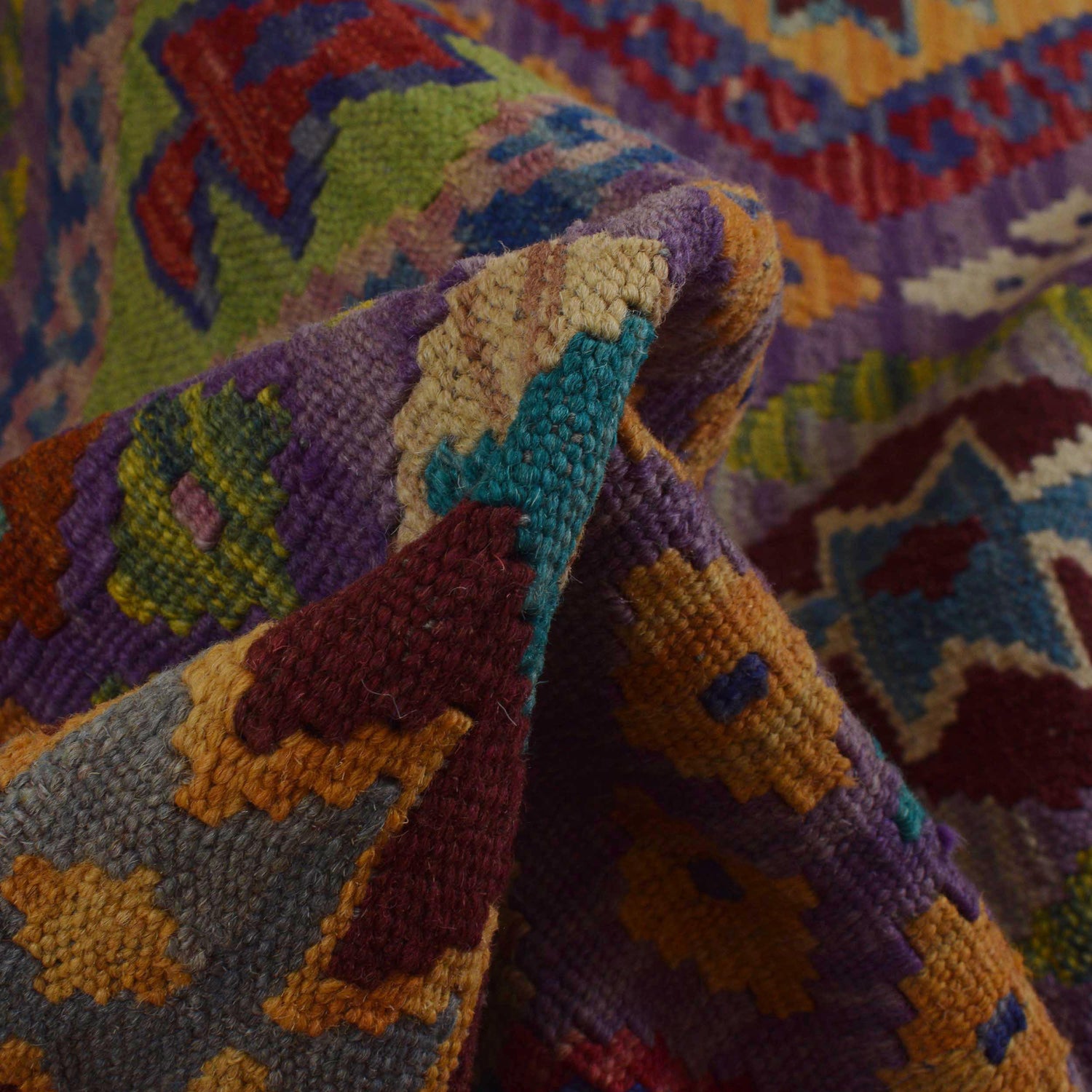 Handmade Vegetable Kelim 4' 1" x 5' 10" (ft) - No. P36126