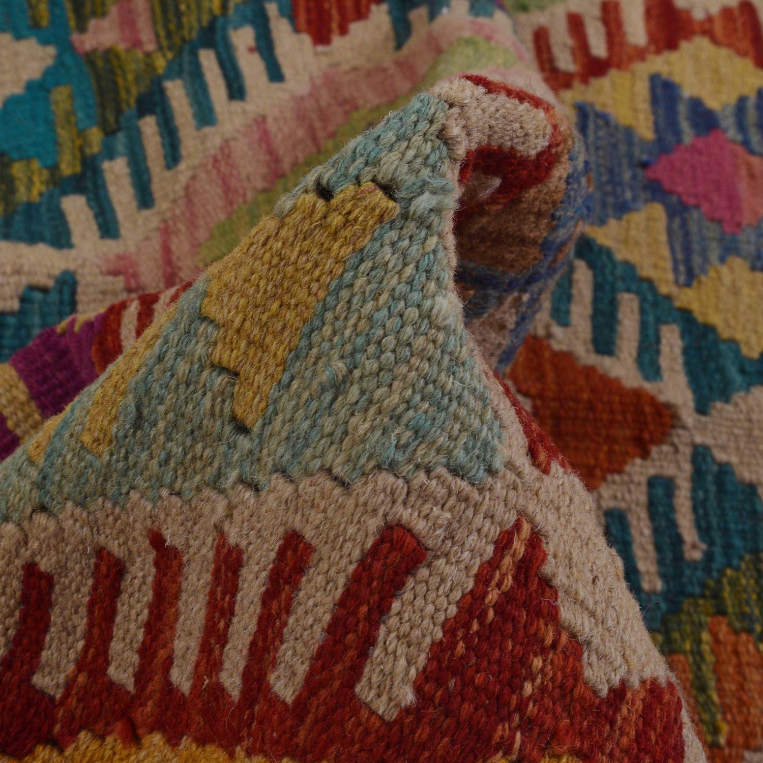 Handmade Vegetable Kilim 4' 2" x 5' 8" (ft) - No. P36129