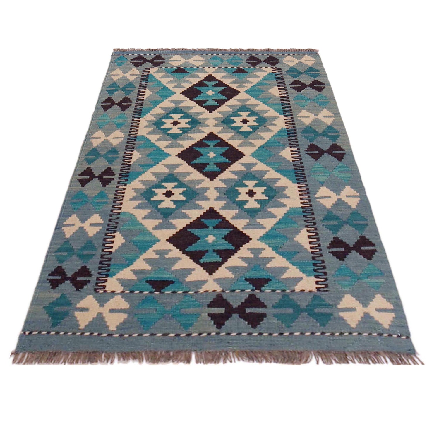 Handmade Vegetable Kilim 2' 7" x 4' 2" (ft) - No. P36134