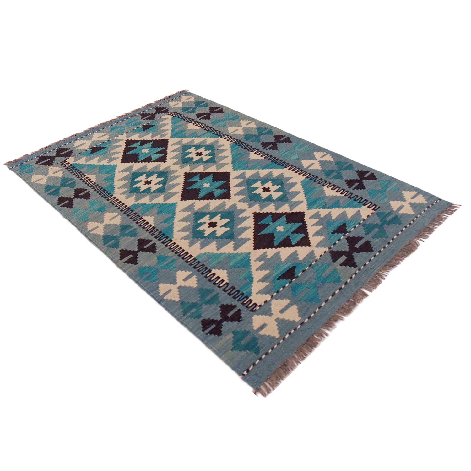 Handmade Vegetable Kilim 2' 7" x 4' 2" (ft) - No. P36134