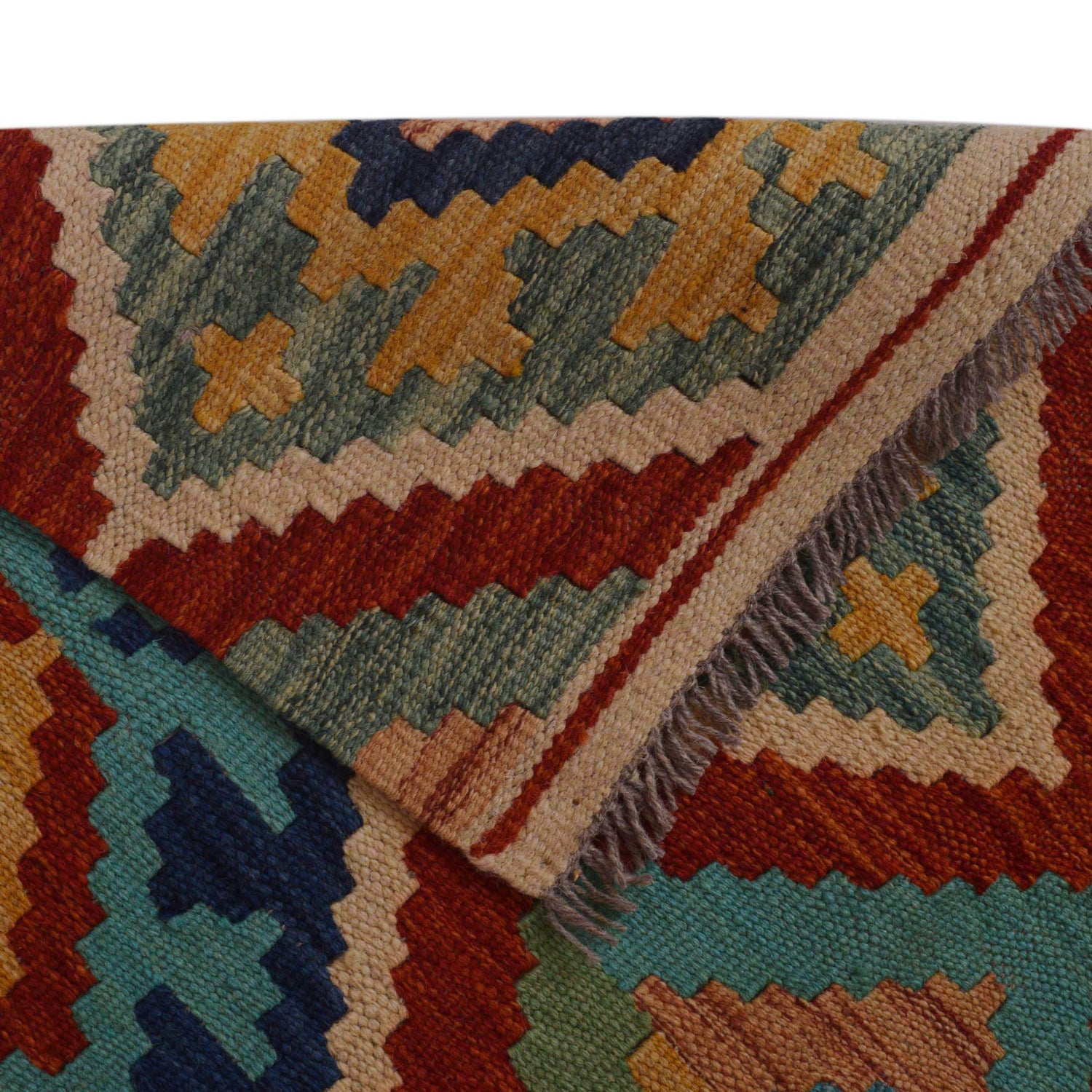 Handmade Vegetable Kilim 3' 5" x 5' 0" (ft) - No. P36140
