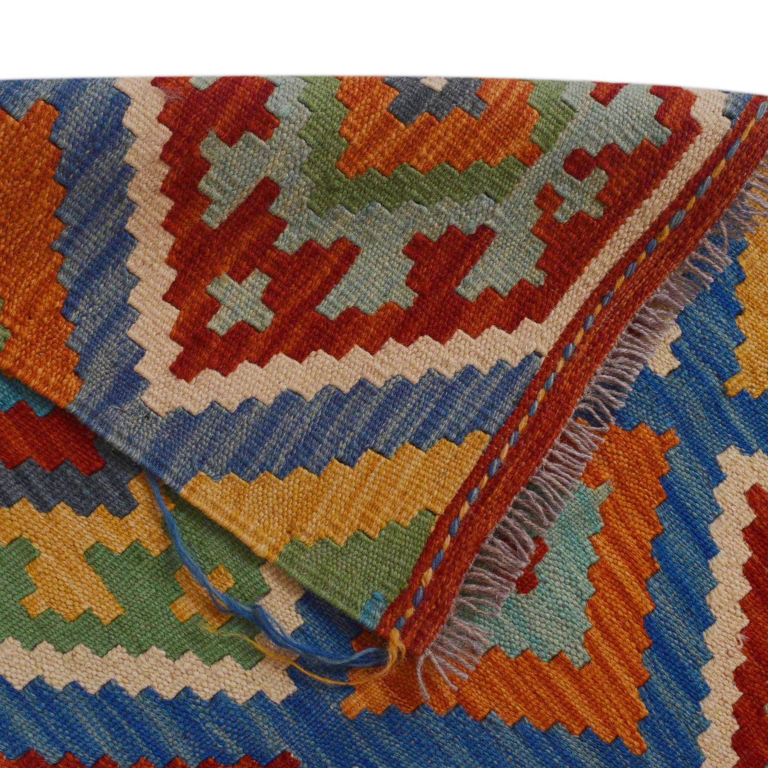 Handmade Vegetable Kelim 3' 4" x 4' 9" (ft) - No. P36141