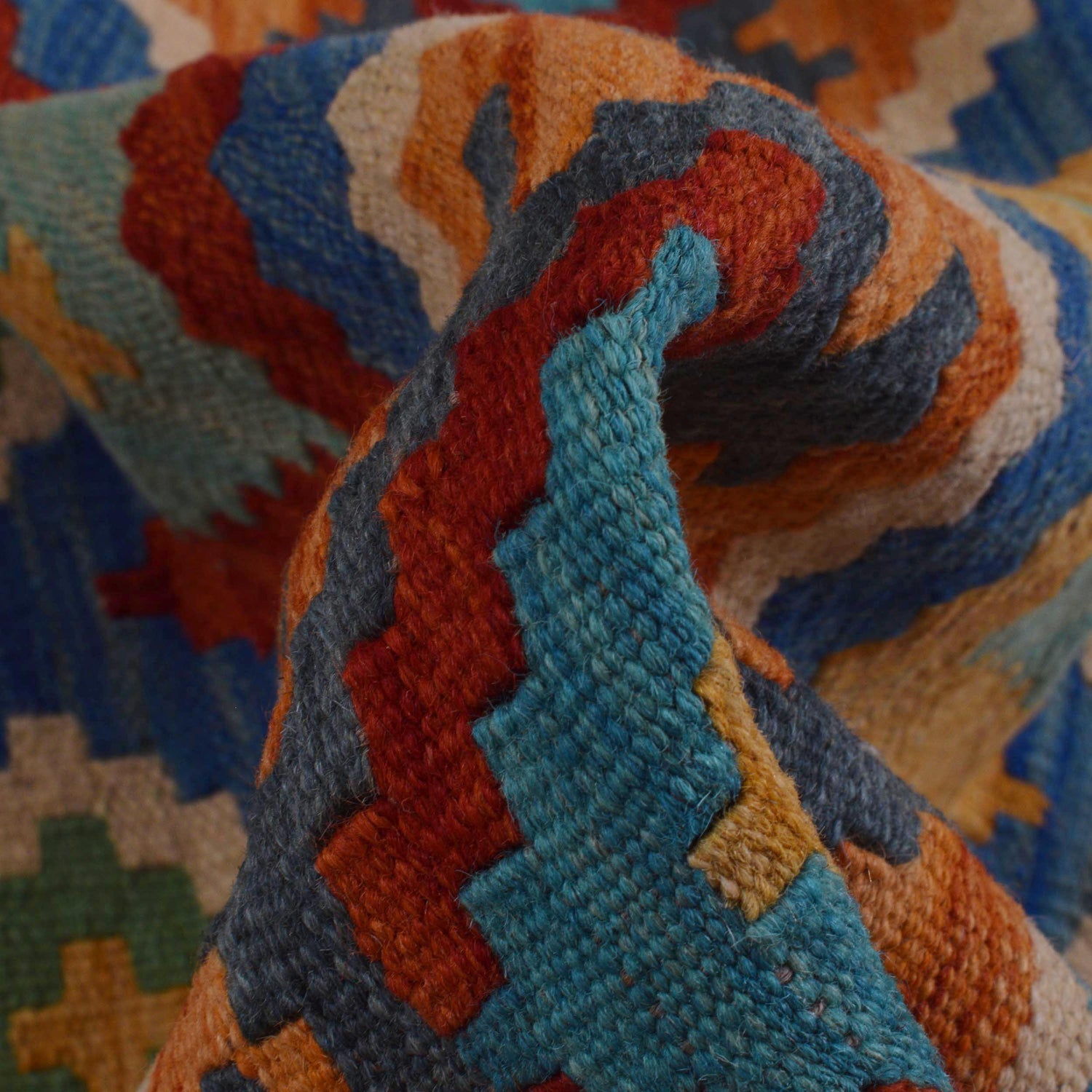 Handmade Vegetable Kelim 3' 4" x 4' 9" (ft) - No. P36141