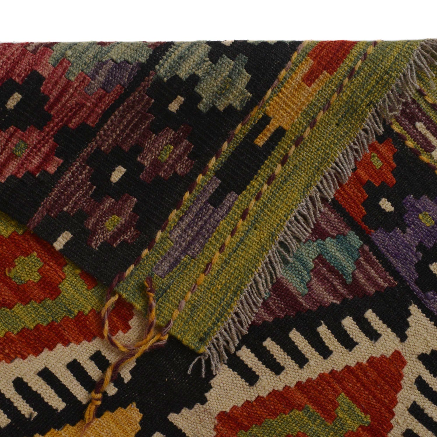 Handmade Vegetable Kilim 5' 2" x 6' 7" (ft) - No. P36142