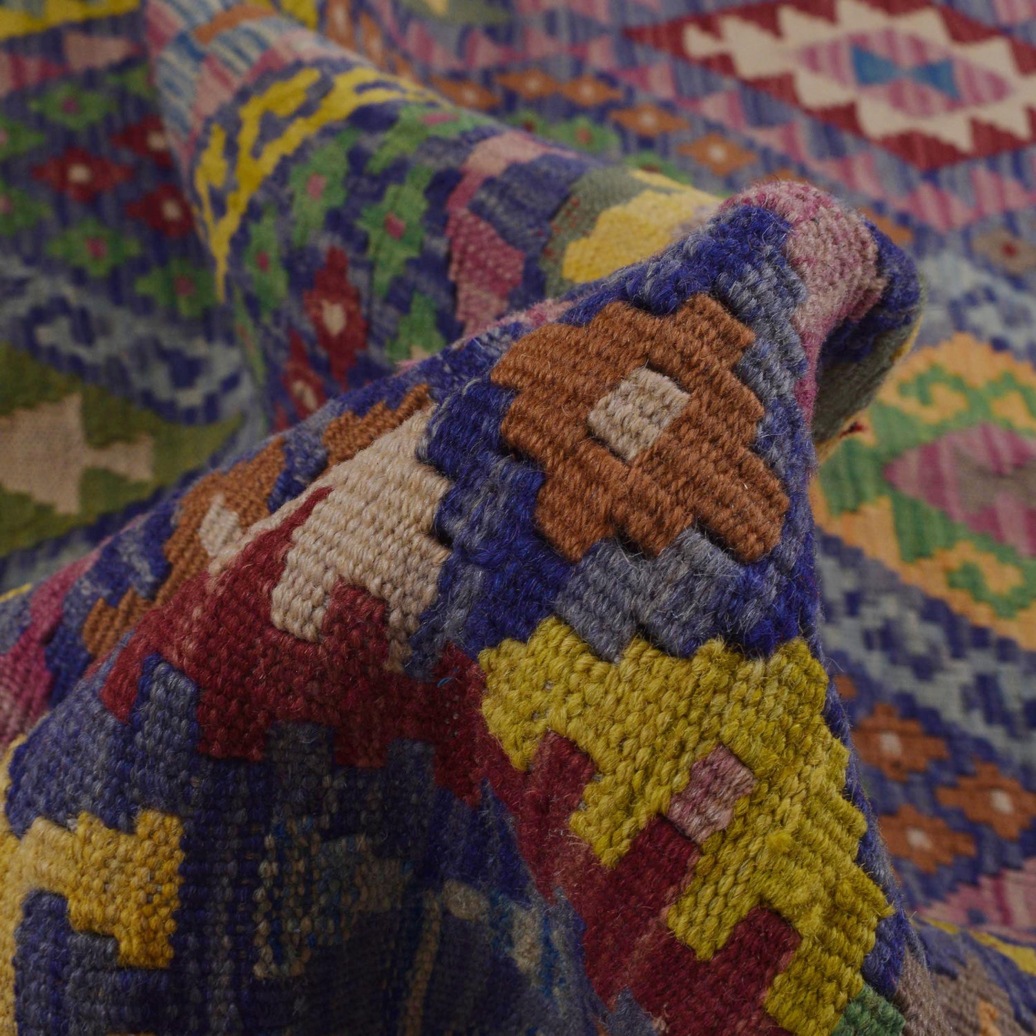 Handmade Vegetable Kelim 6' 1" x 7' 10" (ft) - No. P36149