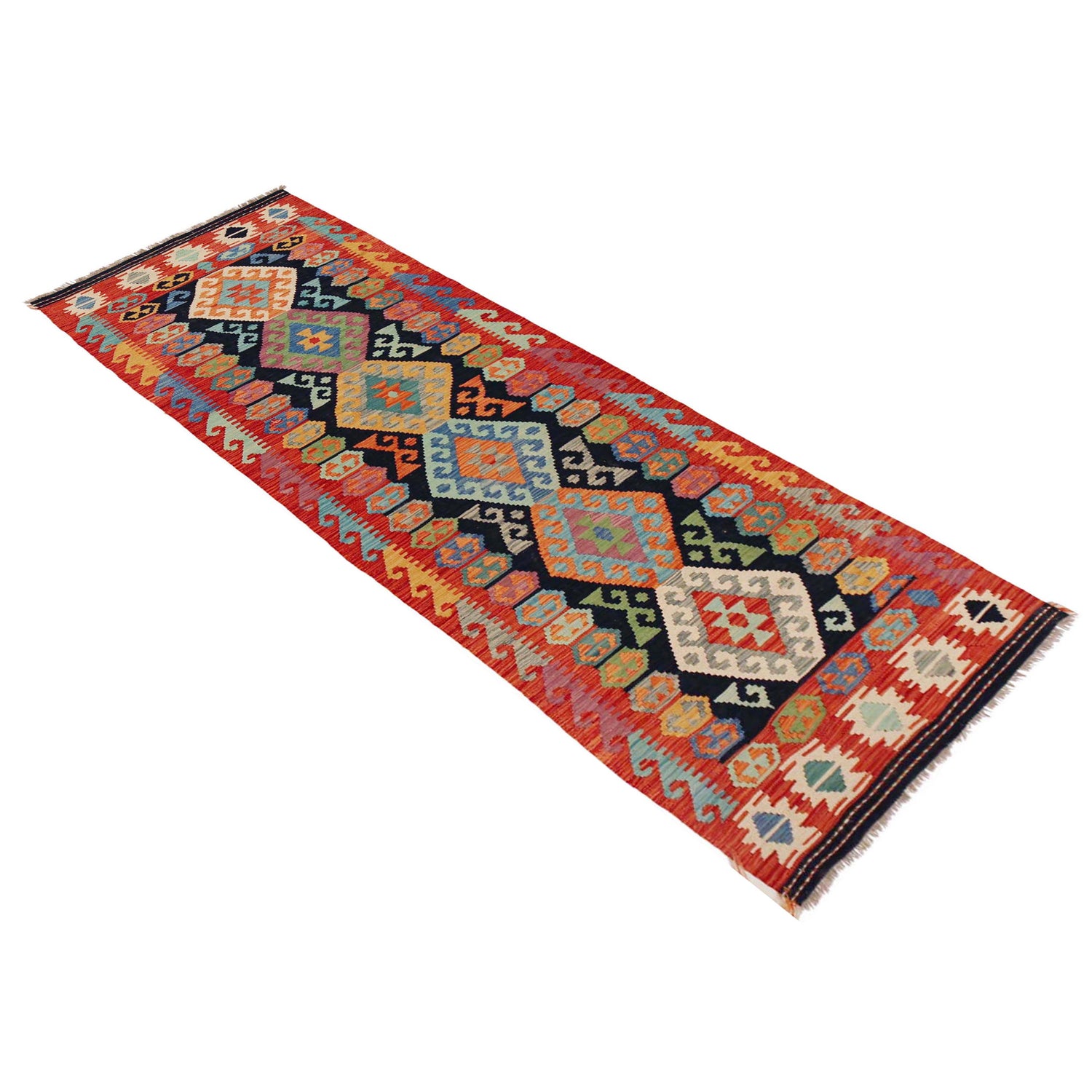 Vegetable Kelim Runner 2' 11" x 9' 11" (ft) - No. P36158