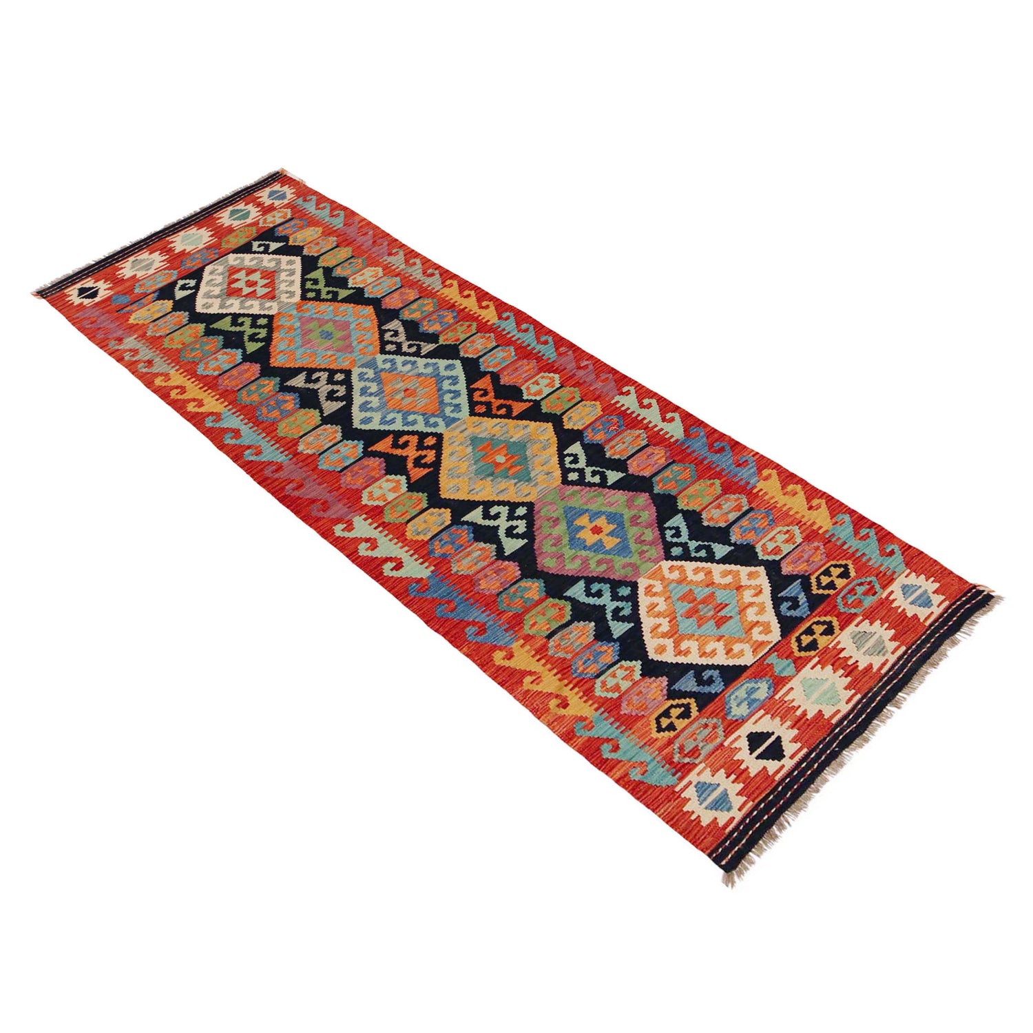 Vegetable Kelim Runner 2' 11" x 9' 11" (ft) - No. P36158