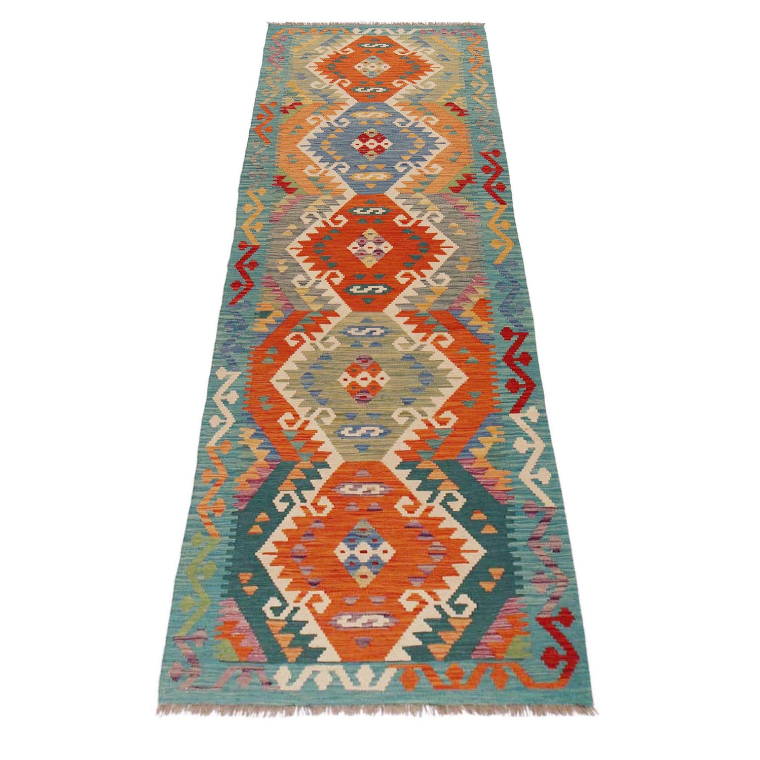 Vegetable Kilim Runner 2' 9" x 9' 6" (ft) - No. P36159