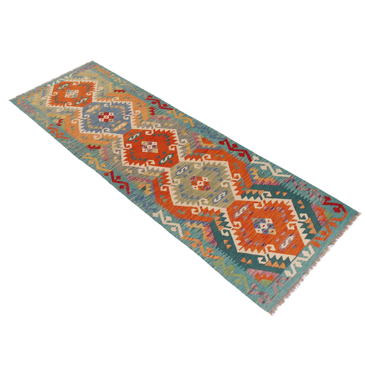 Vegetable Kilim Runner 2' 9" x 9' 6" (ft) - No. P36159
