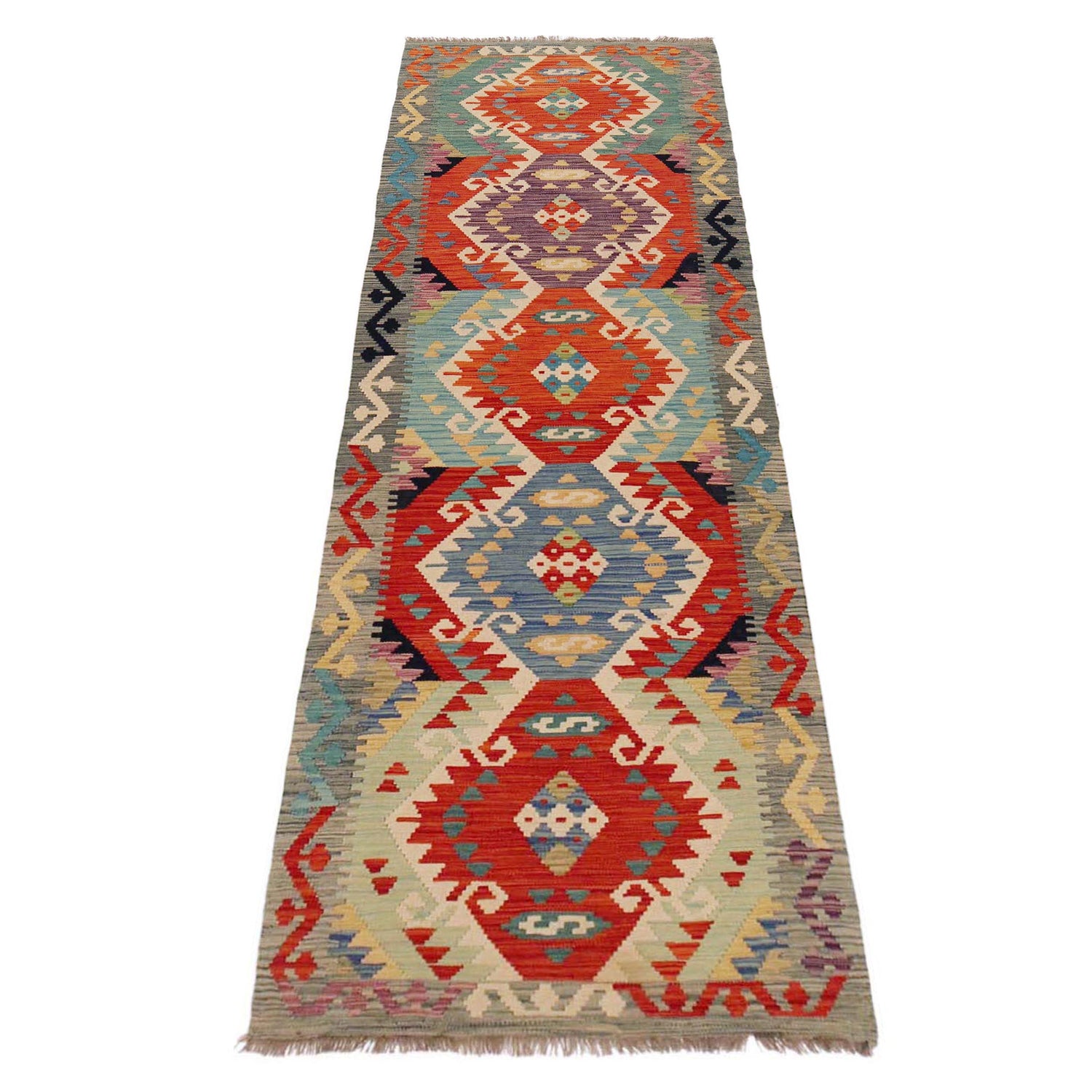 Vegetable Kilim Runner 2' 10" x 9' 11" (ft) - No. P36164