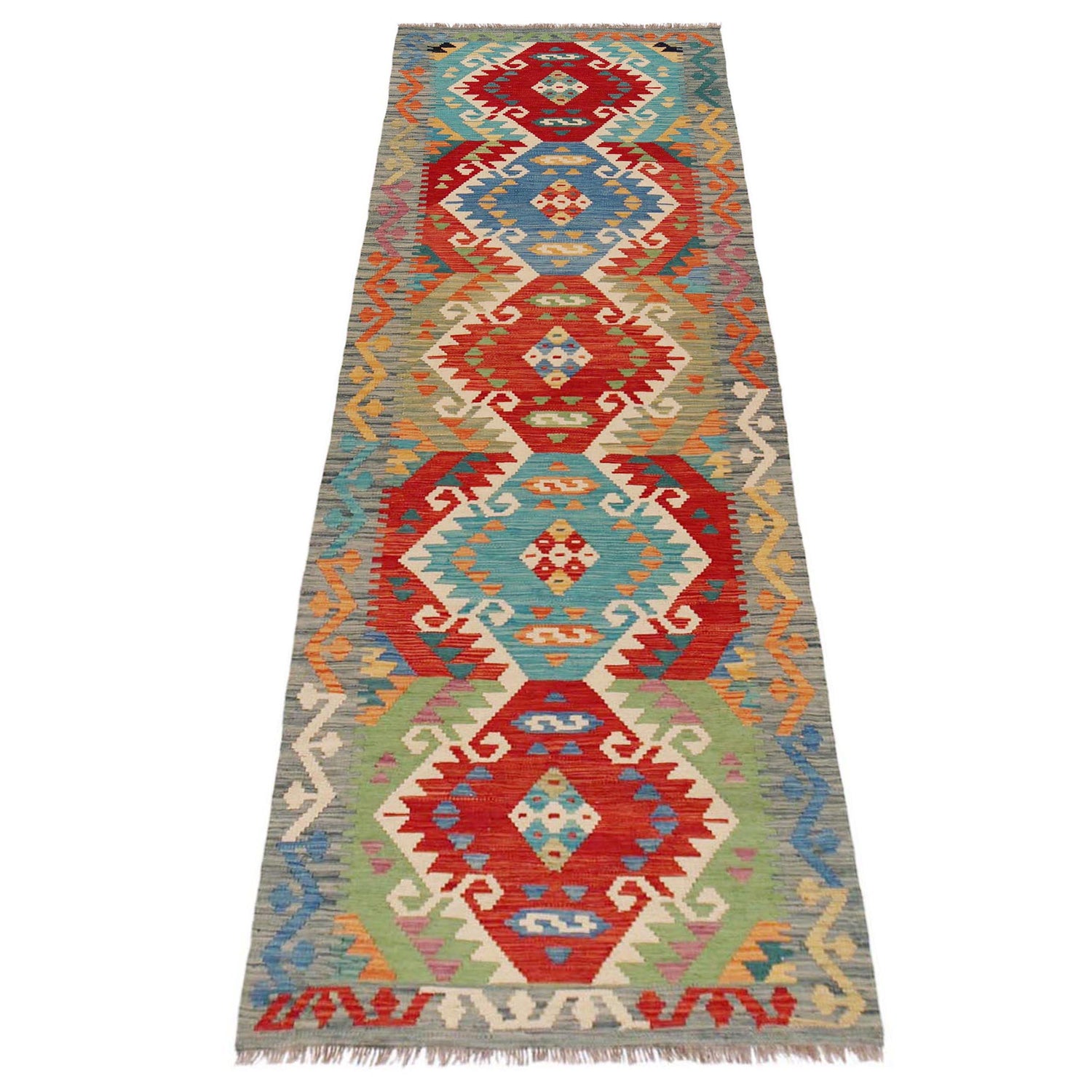 Vegetable Kelim Runner 2' 9" x 9' 9" (ft) - No. P36165