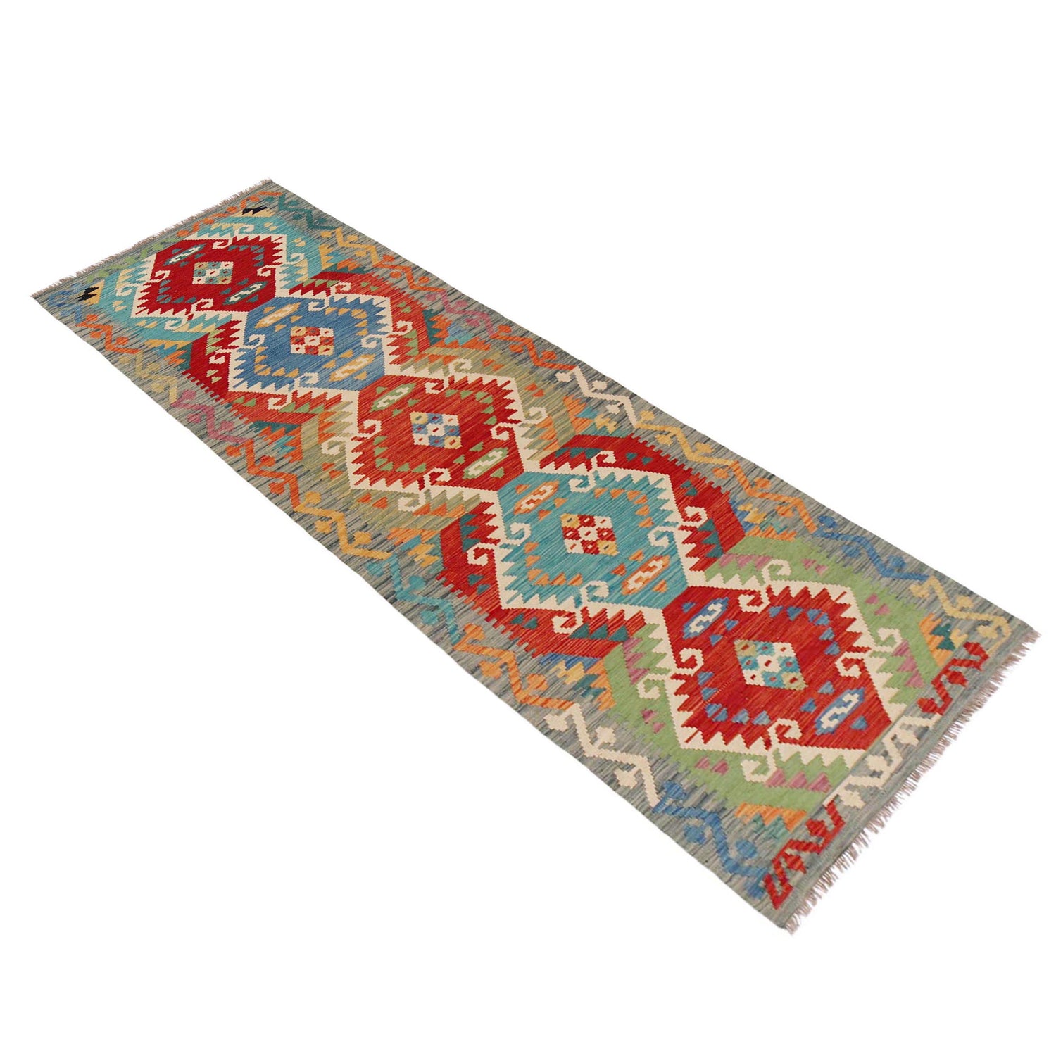 Vegetable Kelim Runner 2' 9" x 9' 9" (ft) - No. P36165