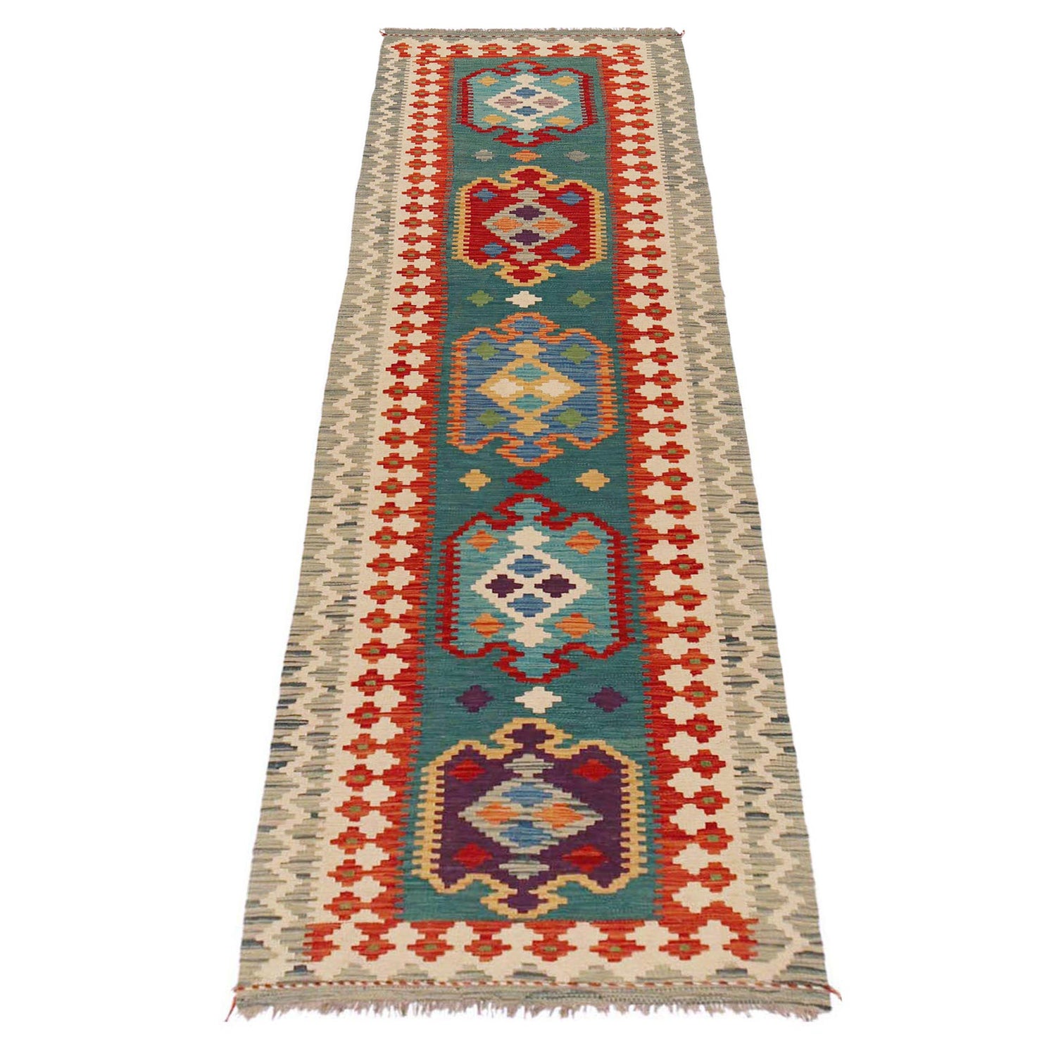 Vegetable Kilim Runner 2' 8" x 9' 10" (ft) - No. P36171