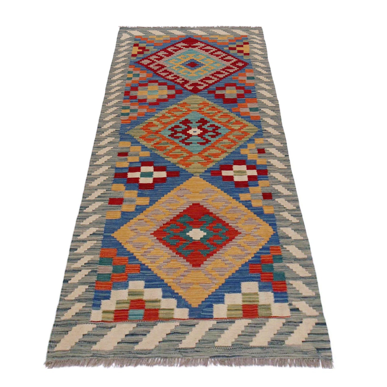 Vegetable Kelim Runner 2' 7" x 6' 5" (ft)- No. P36178