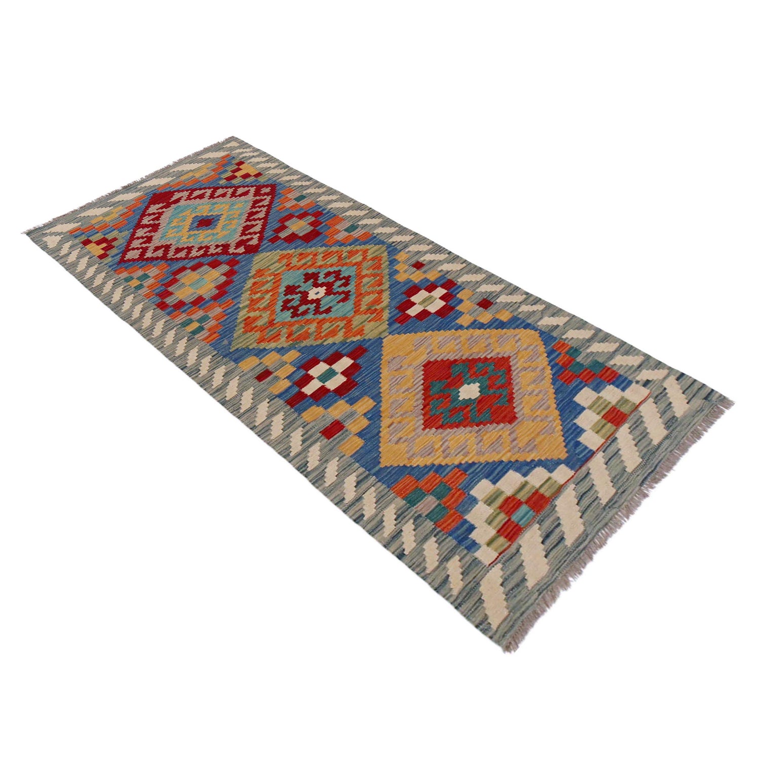 Vegetable Kelim Runner 2' 7" x 6' 5" (ft)- No. P36178