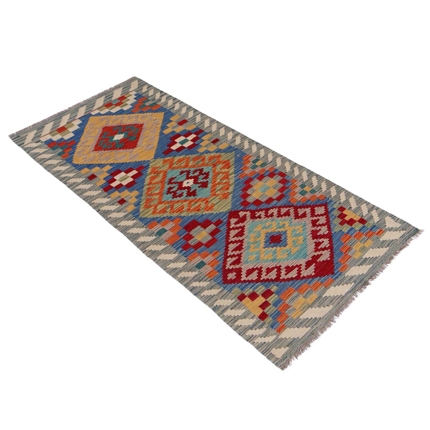 Vegetable Kelim Runner 2' 7" x 6' 5" (ft)- No. P36178