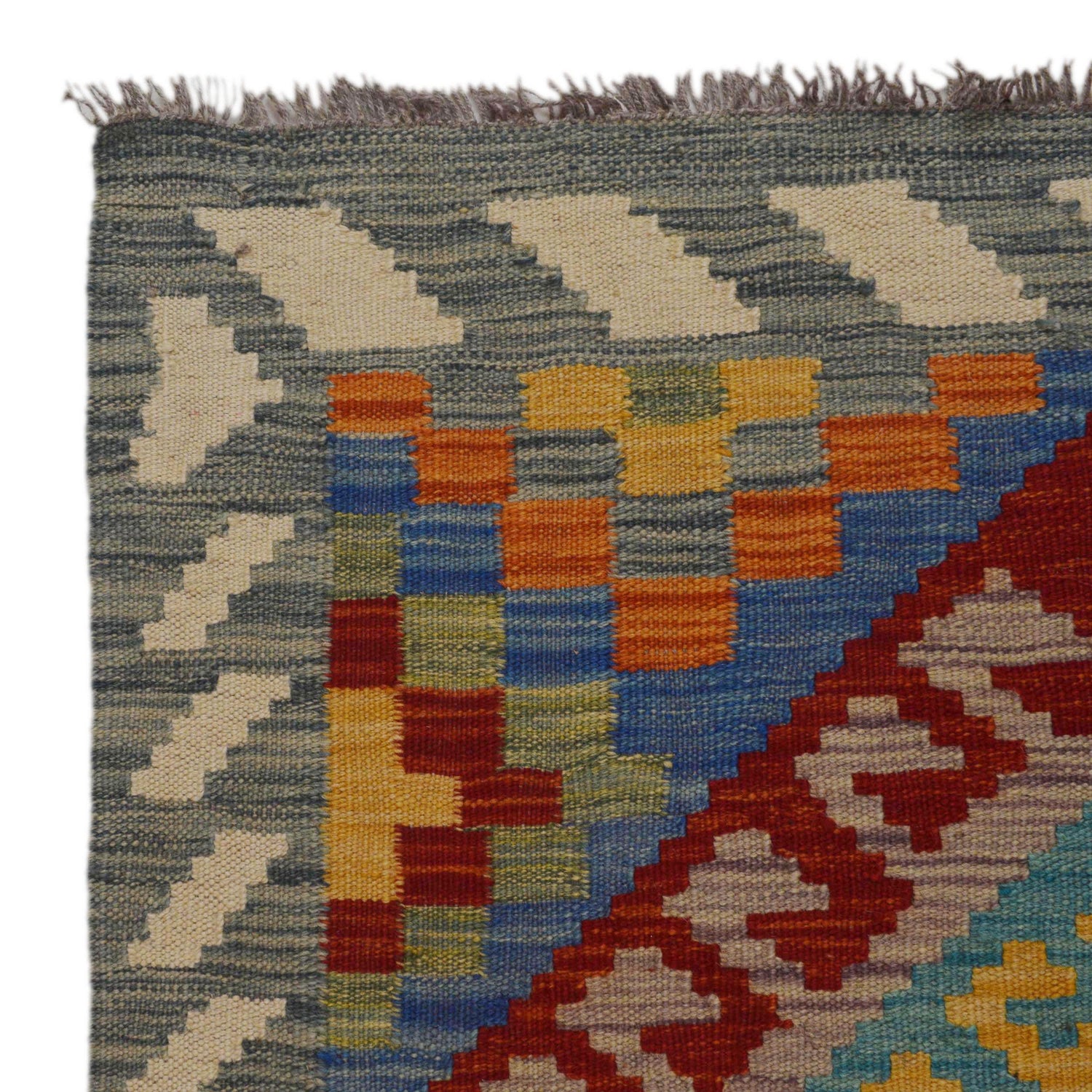 Vegetable Kelim Runner 2' 7" x 6' 5" (ft)- No. P36178