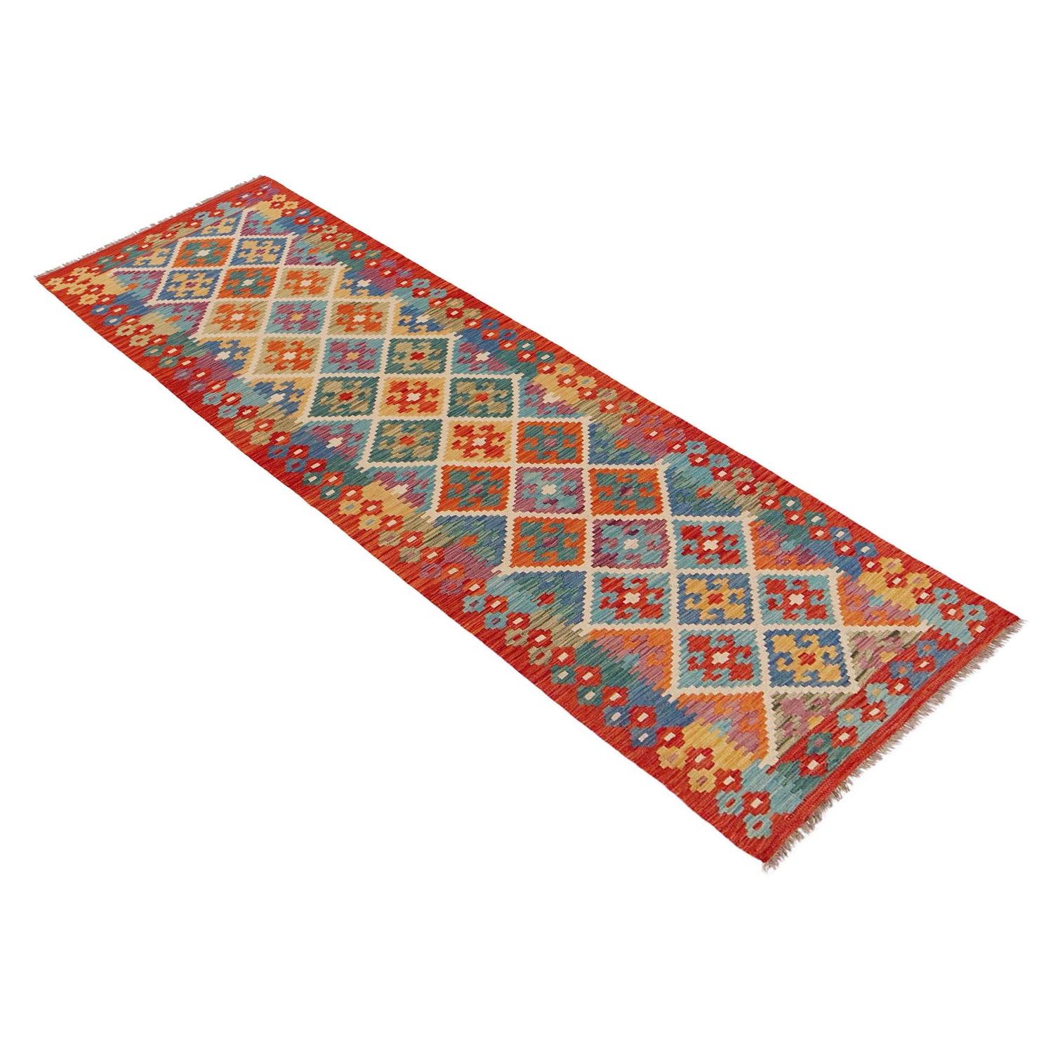 Vegetable Kelim Runner 2' 7" x 9' 9" (ft) - No. P36182