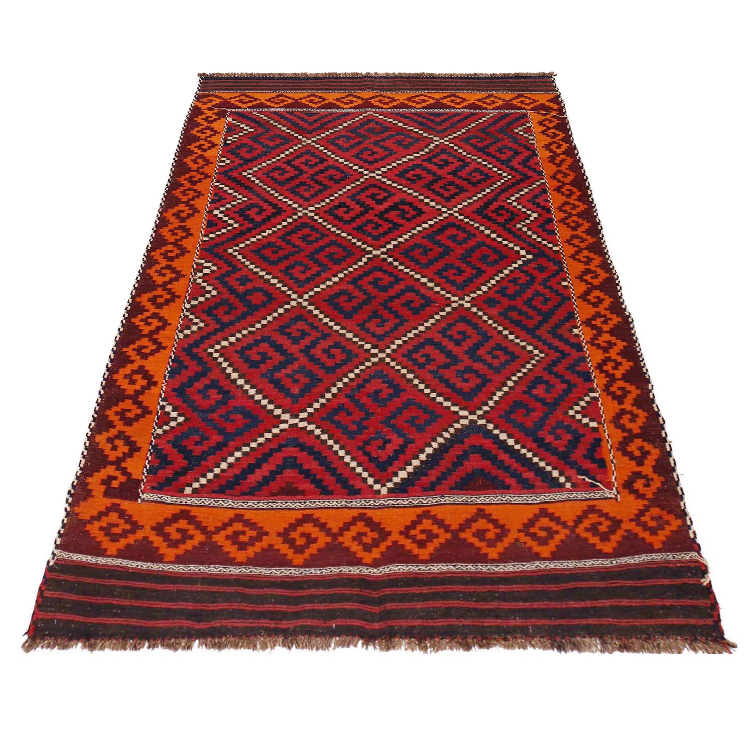 Handmade Vintage Kelim 5' 9" x 9' 8" (ft) - No. P36186