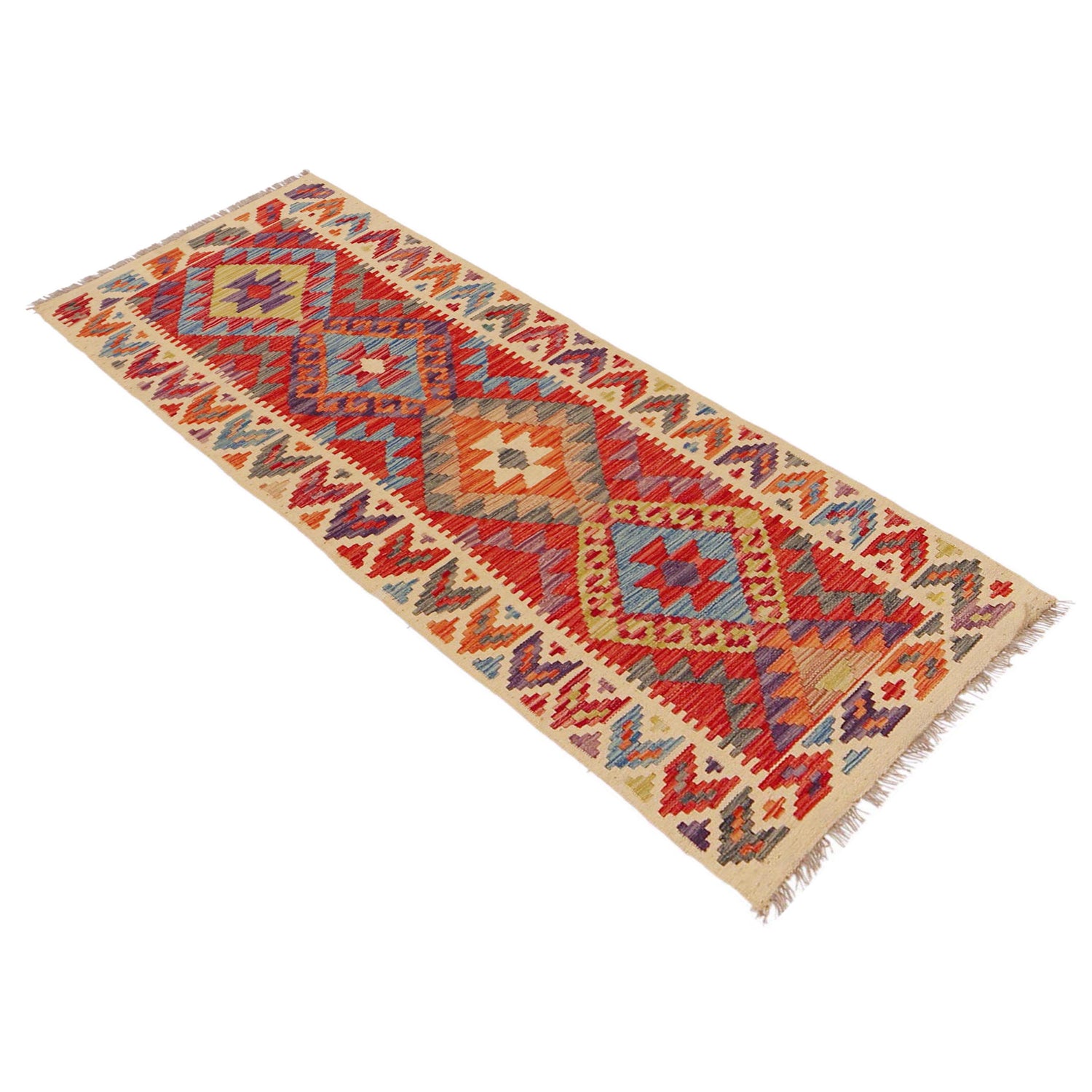 Vegetable Kelim Runner 2' 1" x 6' 4" (ft)- No. P36195