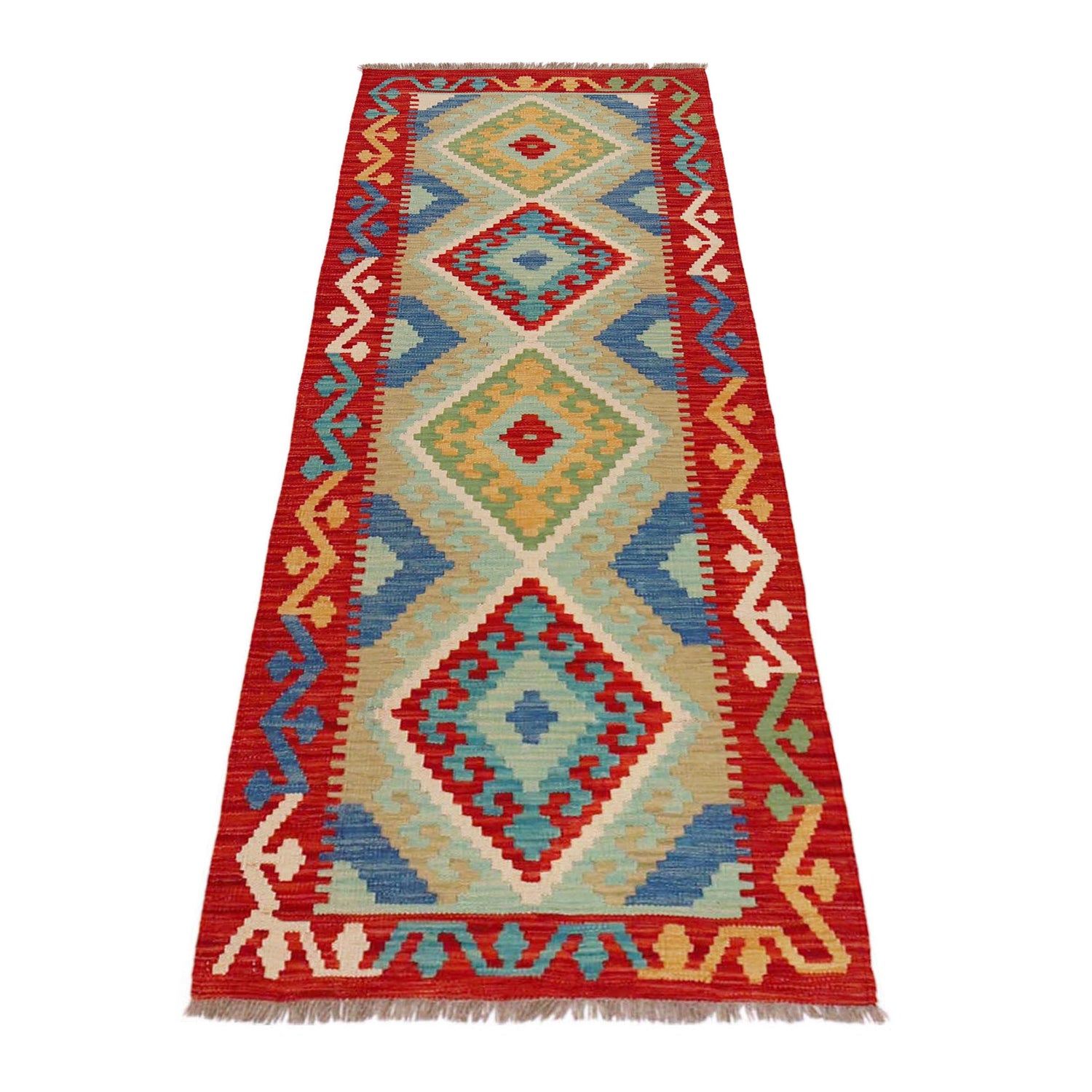 Vegetable Kelim Runner 2' 0" x 6' 4" (ft)- No. P36197