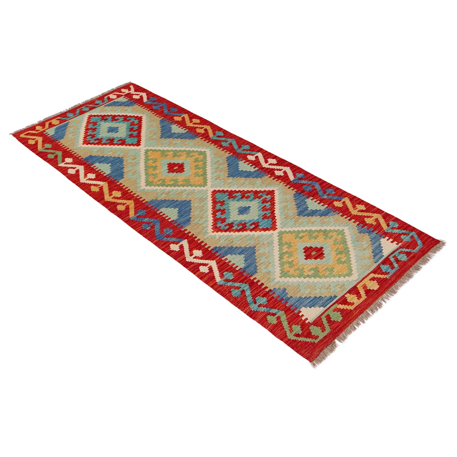 Vegetable Kelim Runner 2' 0" x 6' 4" (ft)- No. P36197