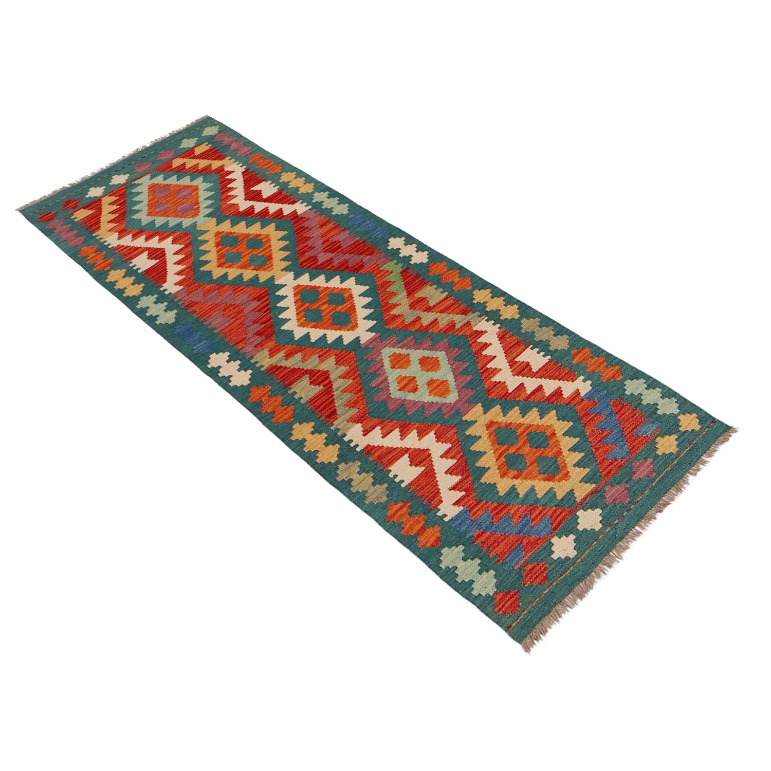 Vegetable Kelim Runner 2' 1" x 6' 6" (ft)- No. P36202