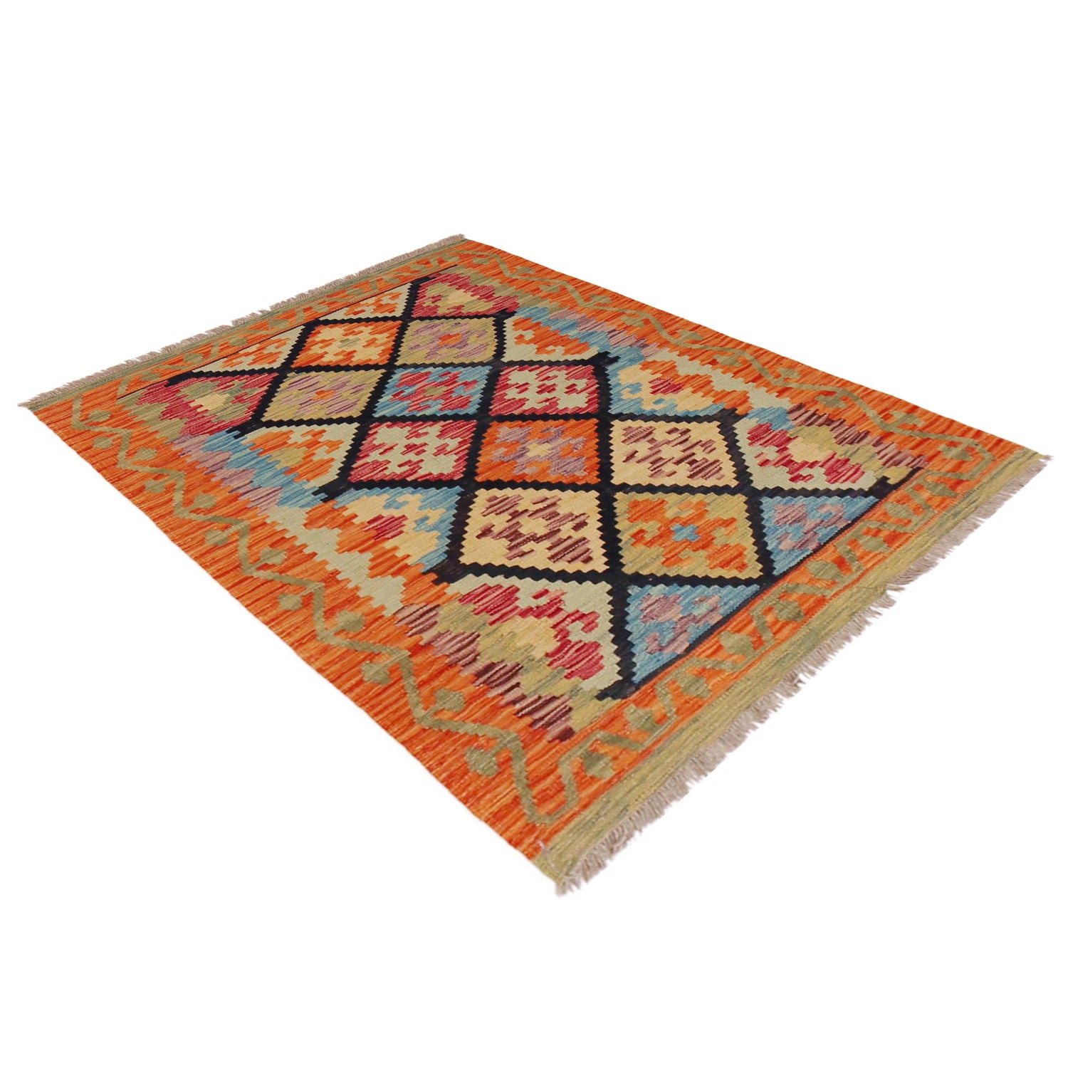 Handmade Vegetable Kelim 2'10" x 4' 0" (ft) - No. P36224