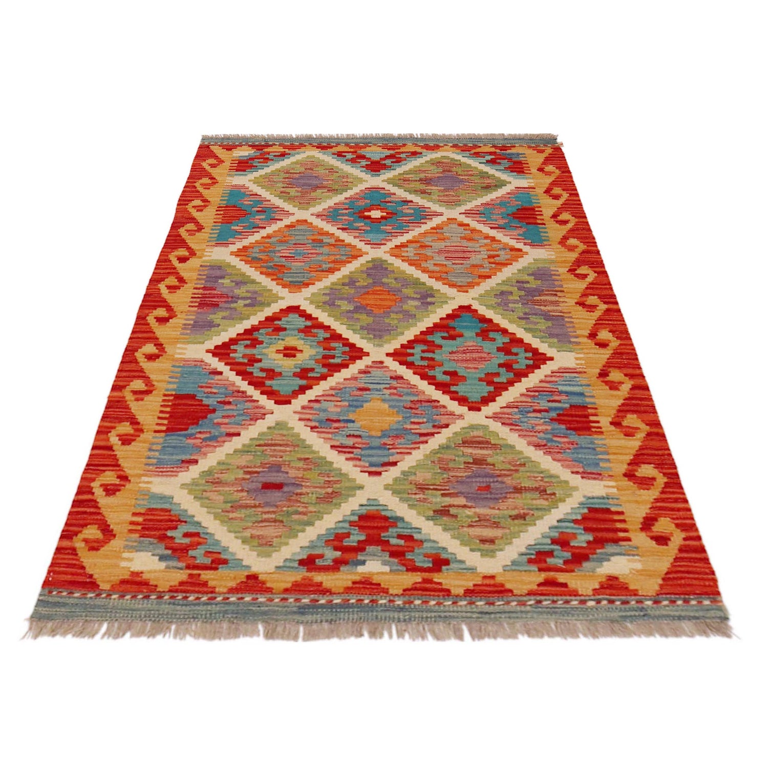 Handmade Vegetable Kelim 2' 8" x 4' 0" (ft) - No. P36226