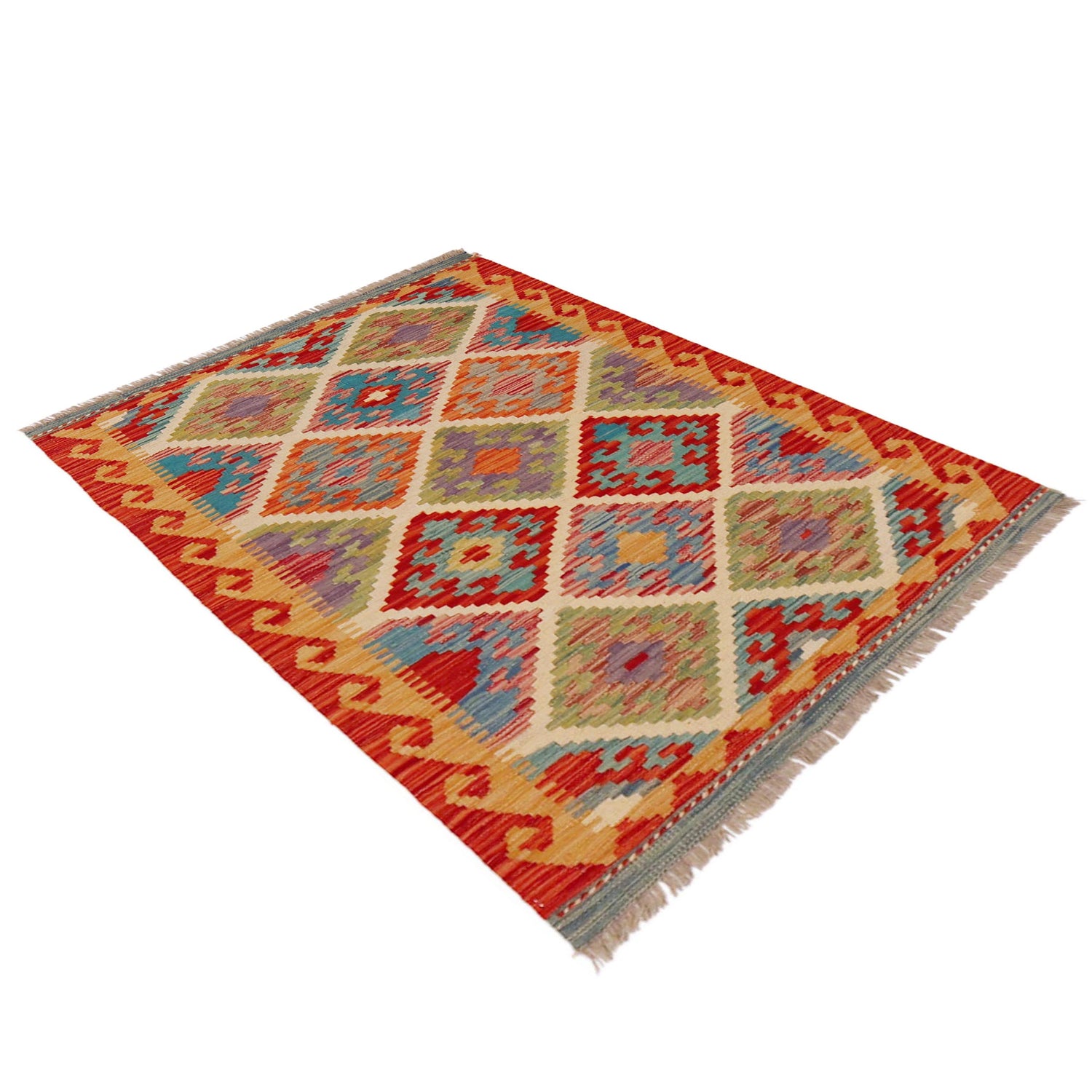 Handmade Vegetable Kelim 2' 8" x 4' 0" (ft) - No. P36226