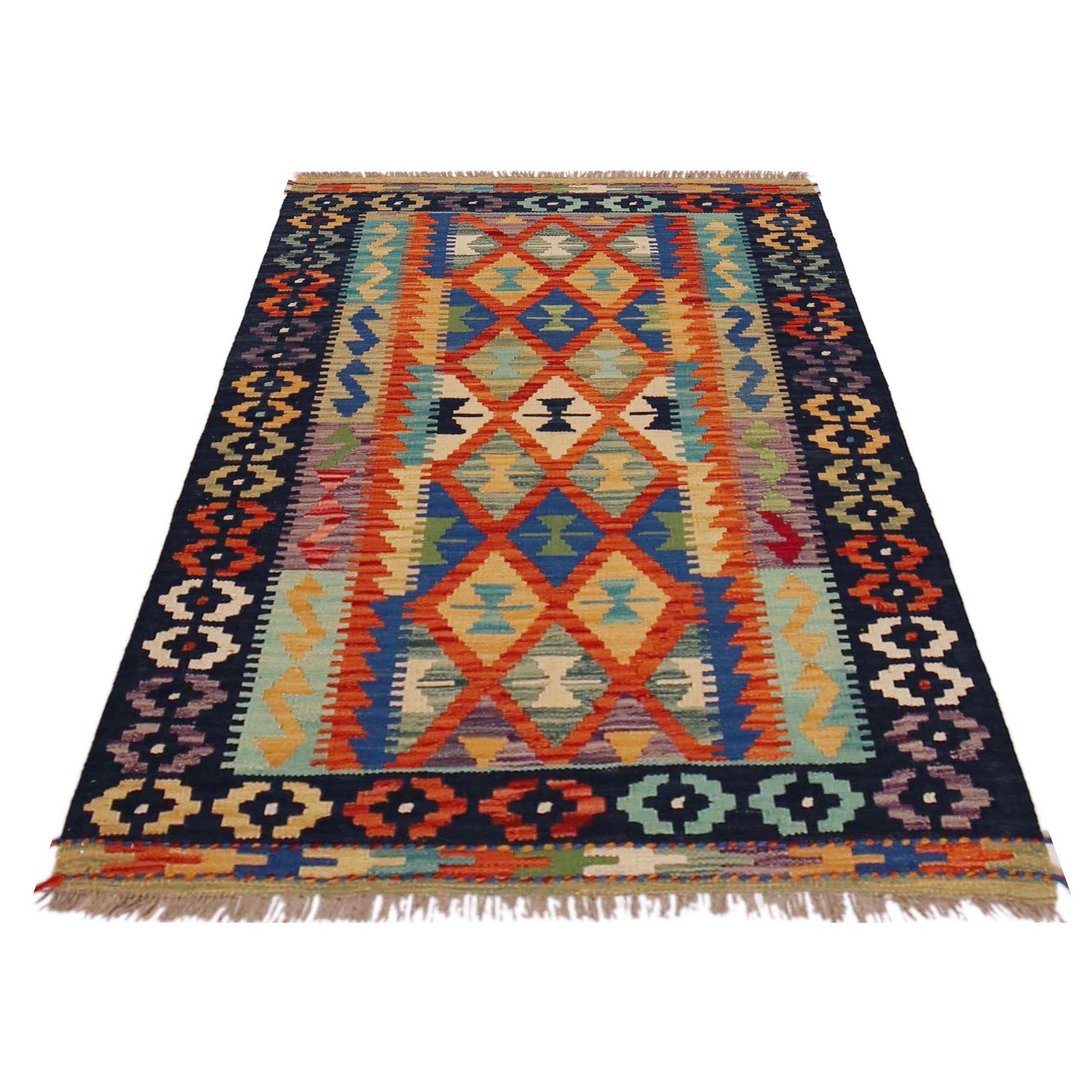 Handmade Vegetable Kilim 2' 9" x 4' 0" (ft) - No. P36227